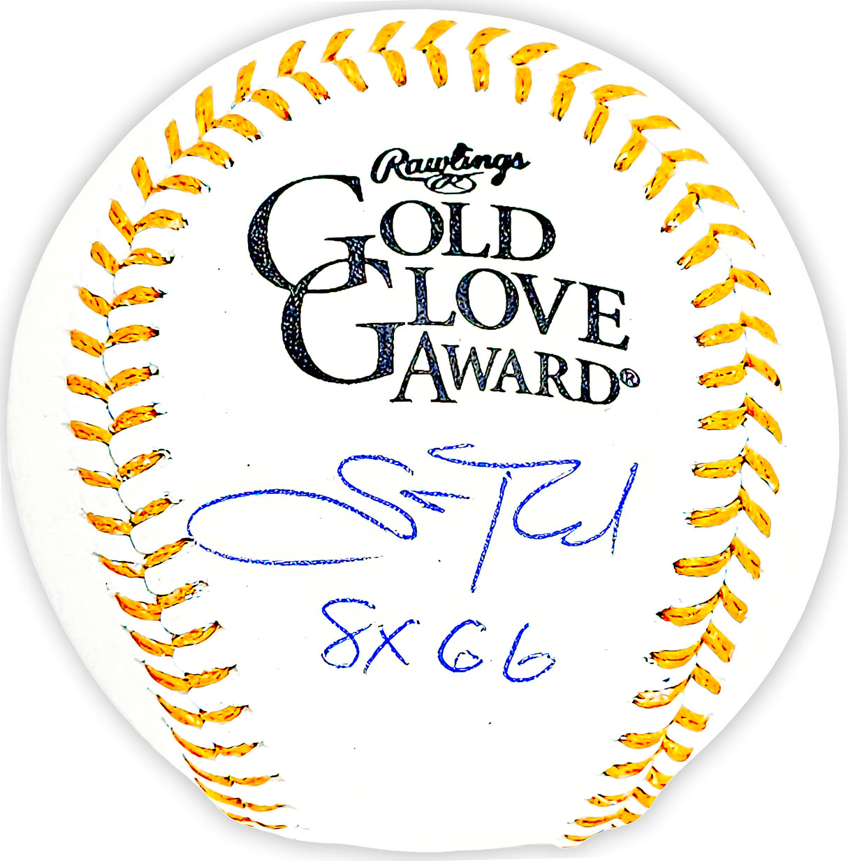Scott Rolen Autographed Official Gold Glove Logo MLB Baseball St. Louis Cardinals "8X GG" Beckett BAS Witness Stock #215685