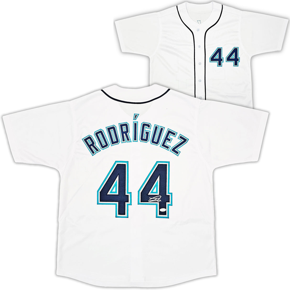 Seattle Mariners Julio Rodriguez Autographed White Jersey JSA Stock #215865