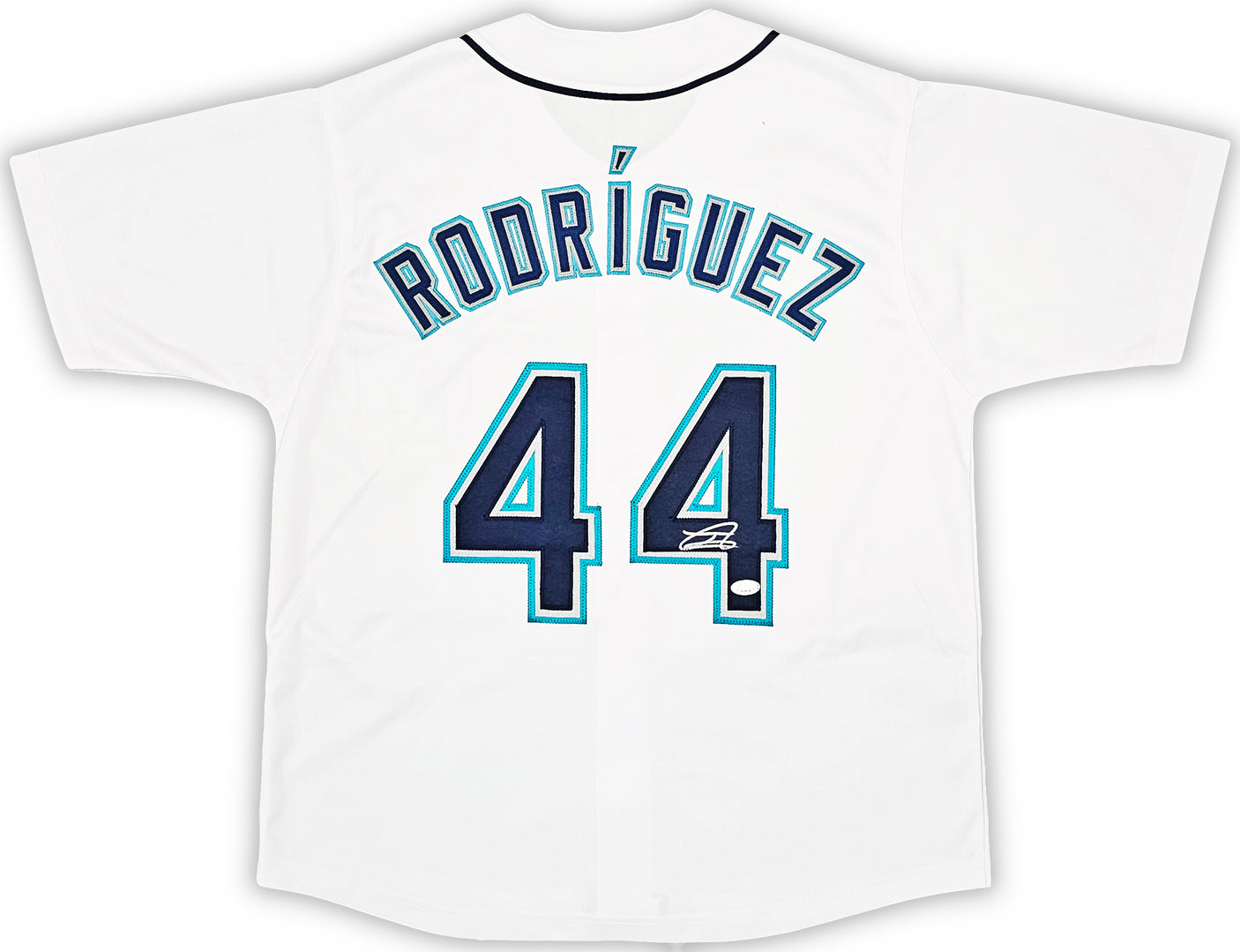 Seattle Mariners Julio Rodriguez Autographed White Jersey JSA Stock #215865