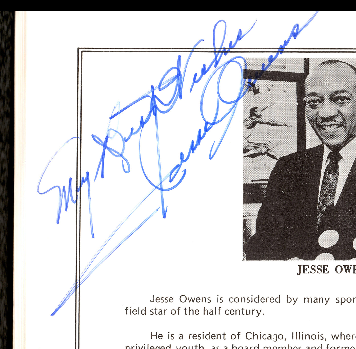 Jesse Owens Autographed 1936 Olympics Program "My Best Wishes" JSA #ZZ35038