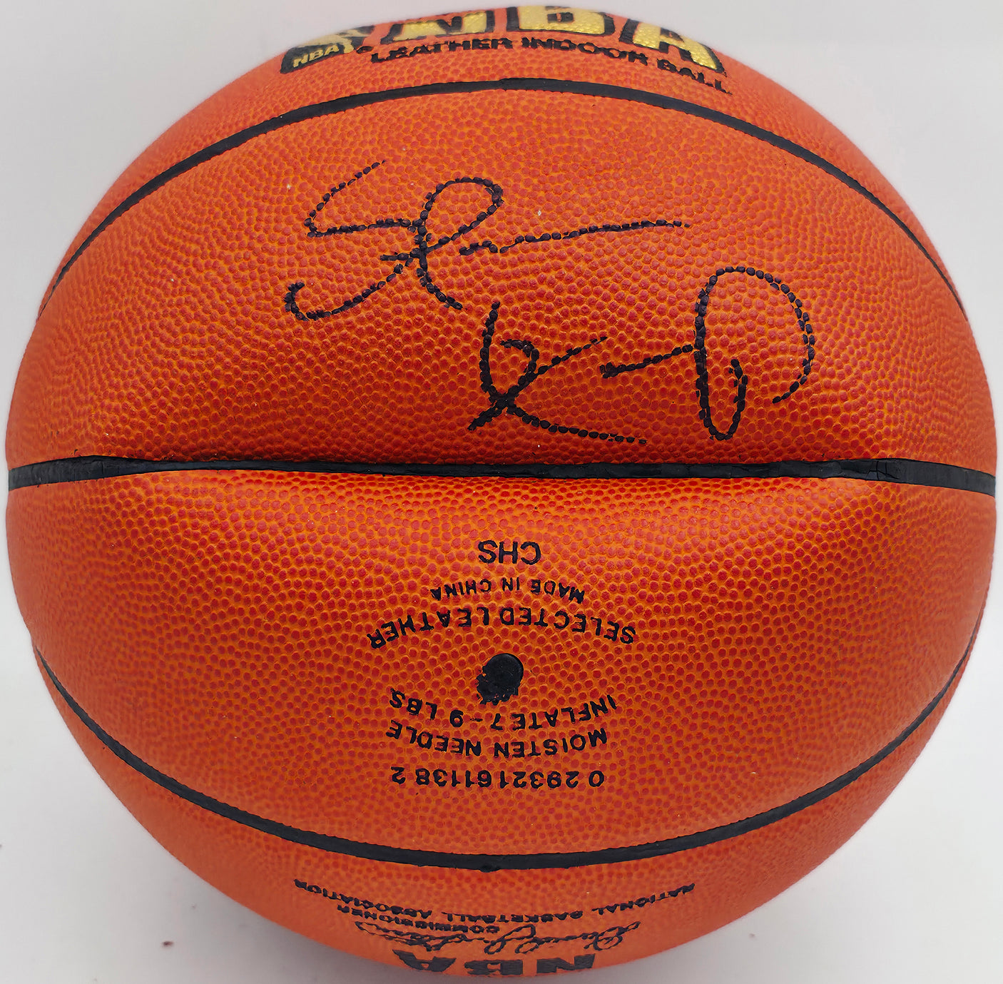 Shawn Kemp Autographed Official NBA Leather Basketball Seattle Supersonics (Flat) JSA #AZ56123
