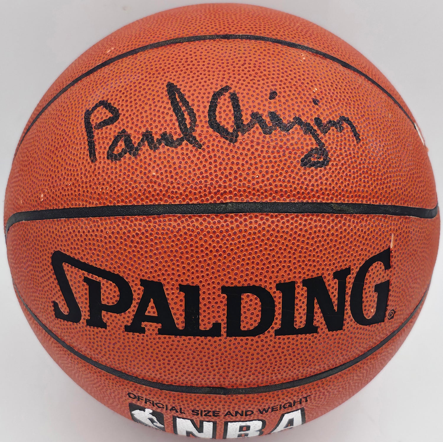 Paul Arizin Autographed Official NBA Leather Basketball Philadelphia Warriors JSA #AV29196