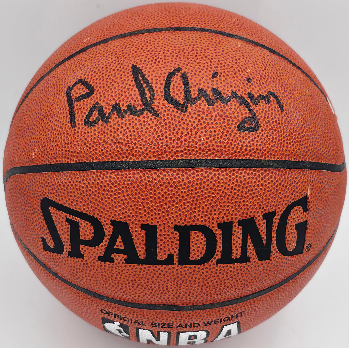 Paul Arizin Autographed Official NBA Leather Basketball Philadelphia Warriors JSA #AV29196