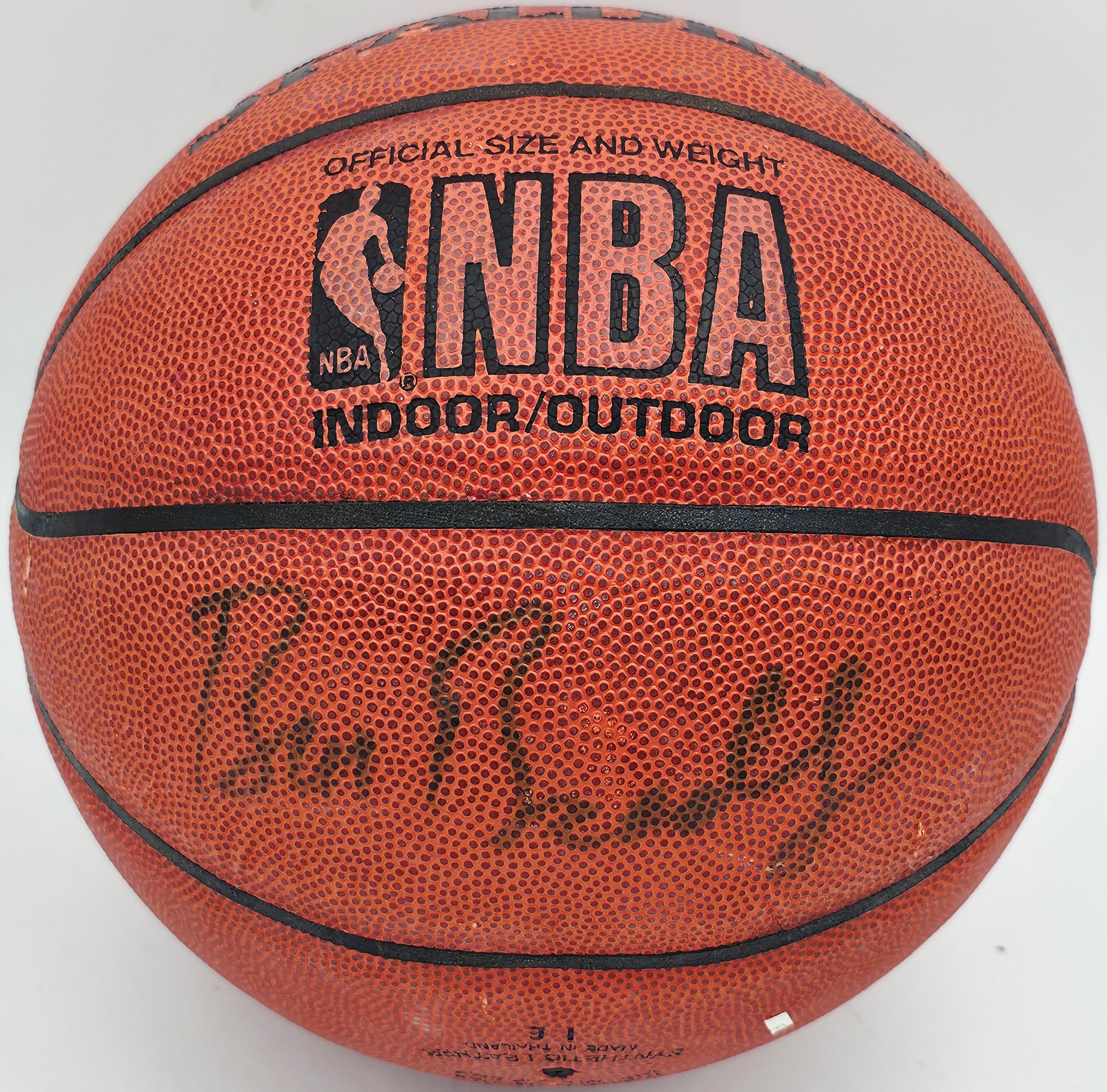 Bill Bradley Autographed Official NBA Leather Basketball New York Knicks (Flat) JSA #AV29194