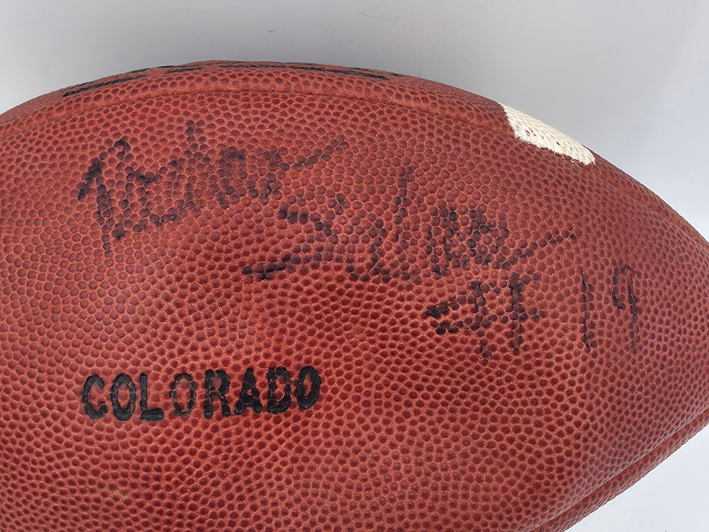 Rashaan Salaam, Kordell Stewart & Michael Westbrook Autographed Official NCAA Leather Football 1994 Colorado Buffaloes (Flat) Beckett BAS #AC85090
