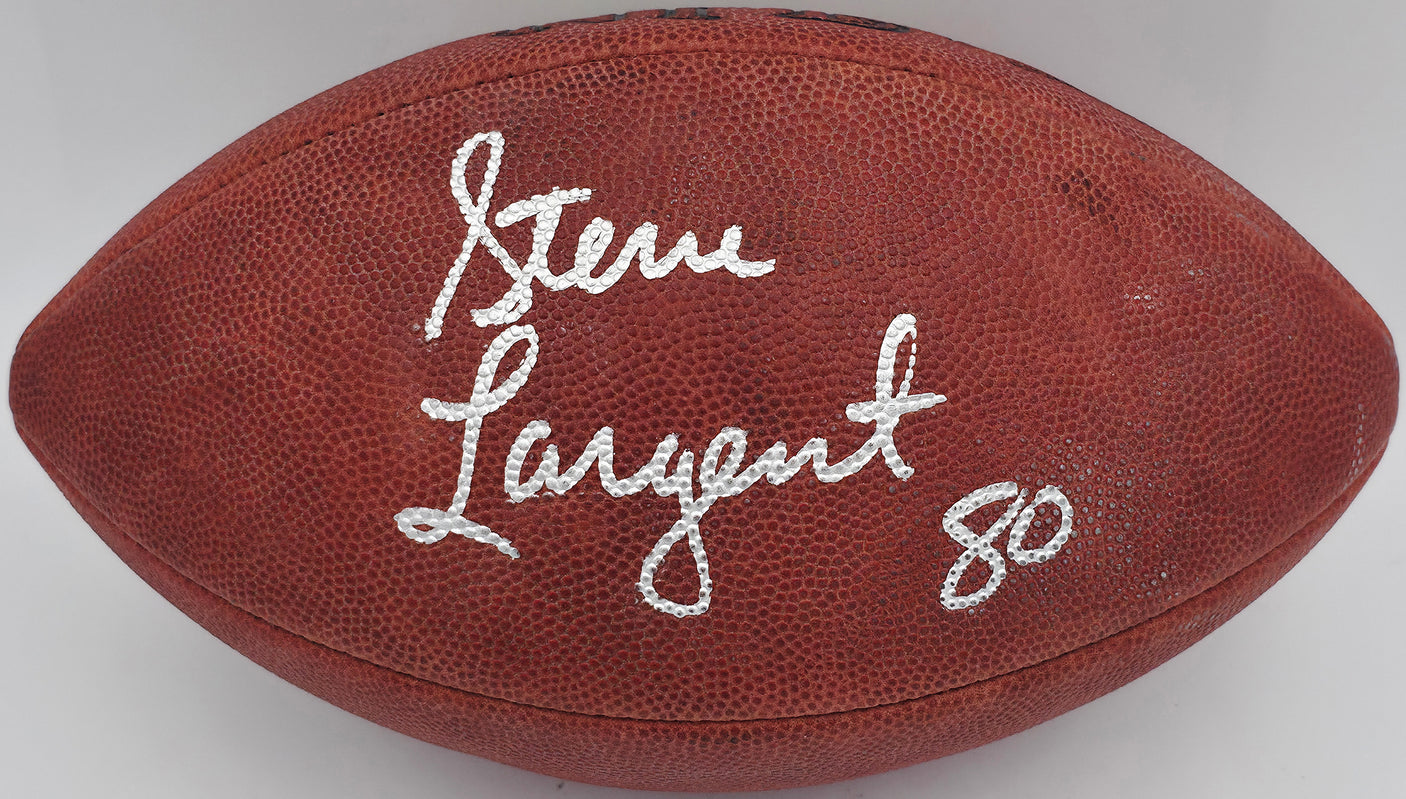 Steve Largent Autographed Official NFL Leather Game Football Seattle Seahawks MCS Holo #87149