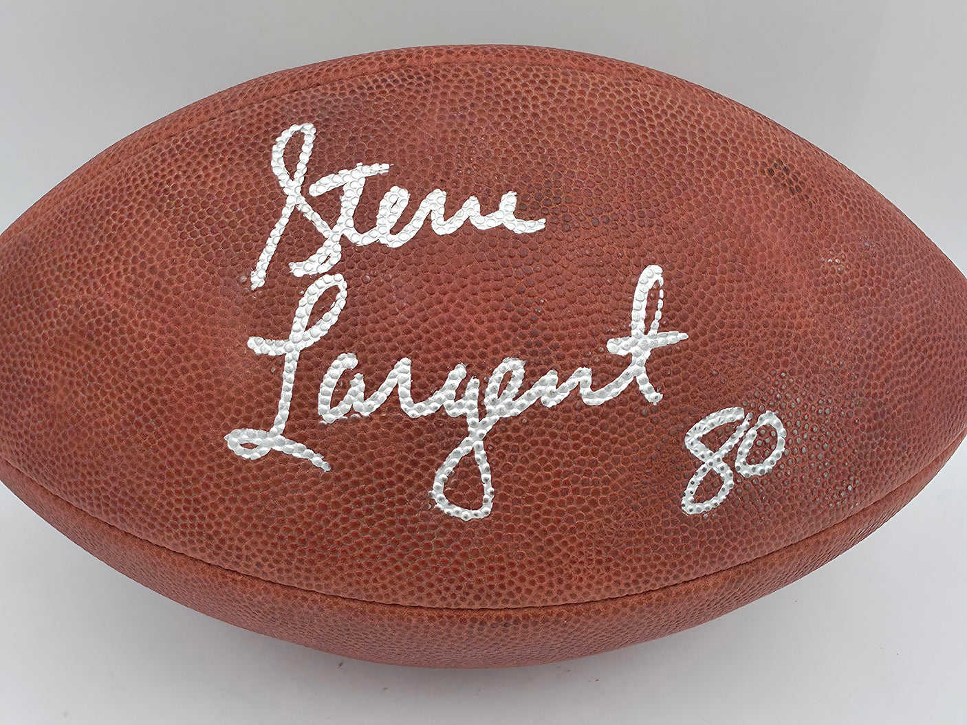 Steve Largent Autographed Official NFL Leather Game Football Seattle Seahawks MCS Holo #87149