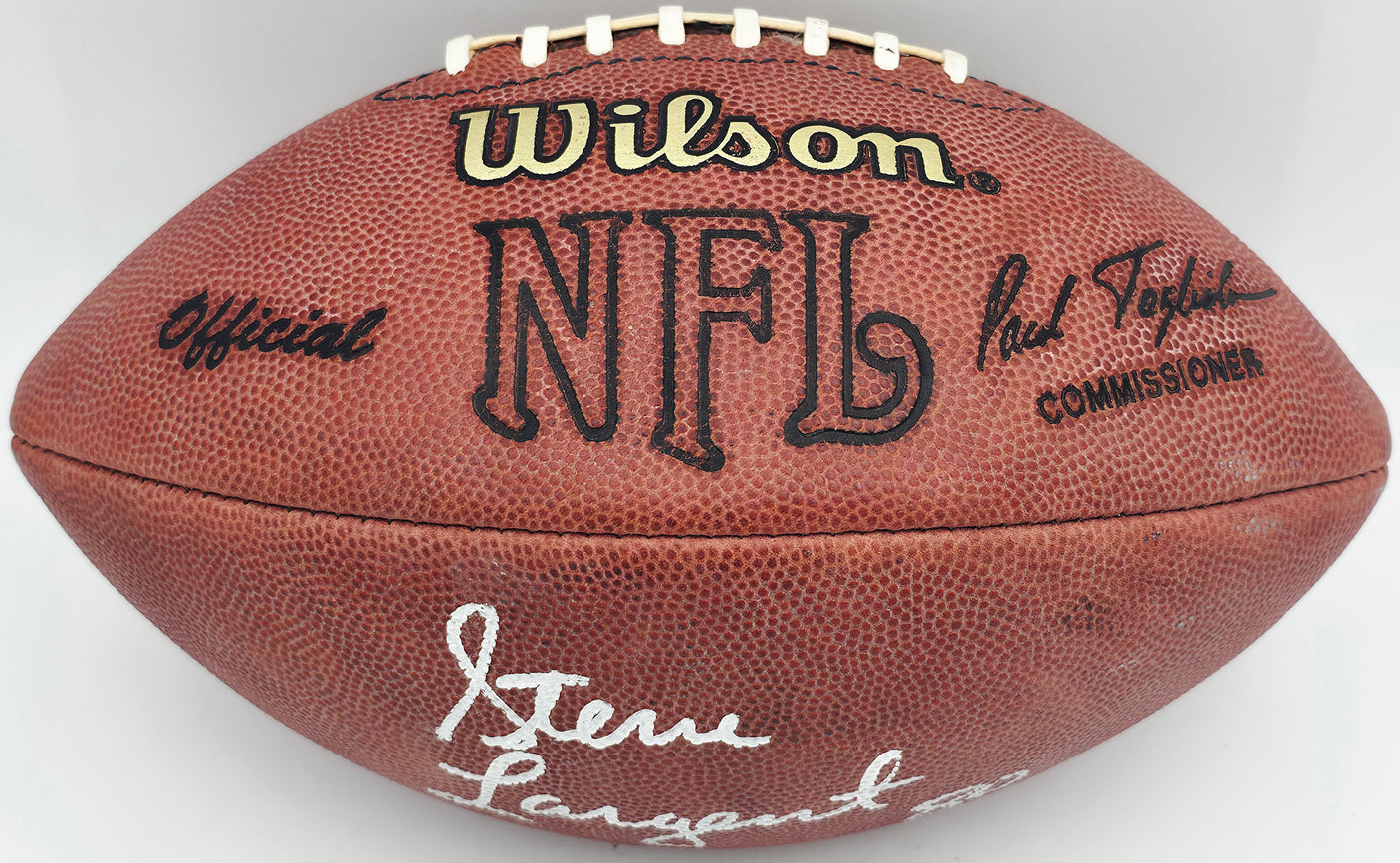 Steve Largent Autographed Official NFL Leather Game Football Seattle Seahawks MCS Holo #87149