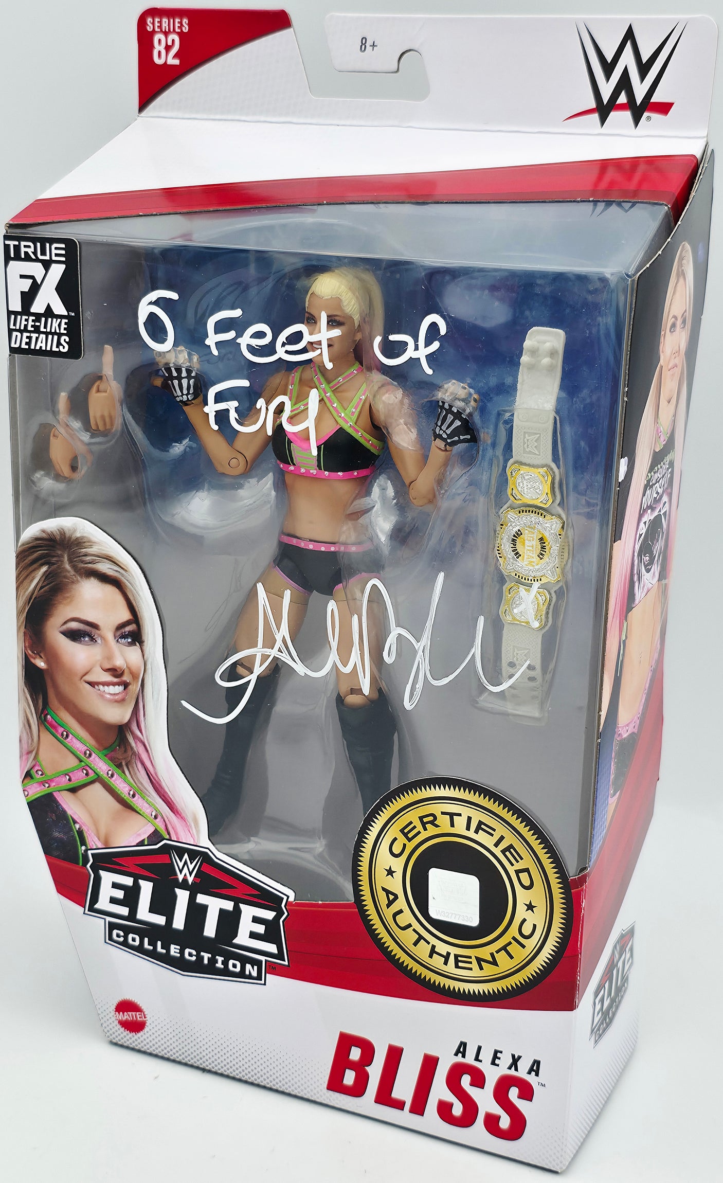 Alexa Bliss Autographed WWE Elite Collection #82 Action Figure "6 Feet of Fury" Beckett BAS Witness #WK90120