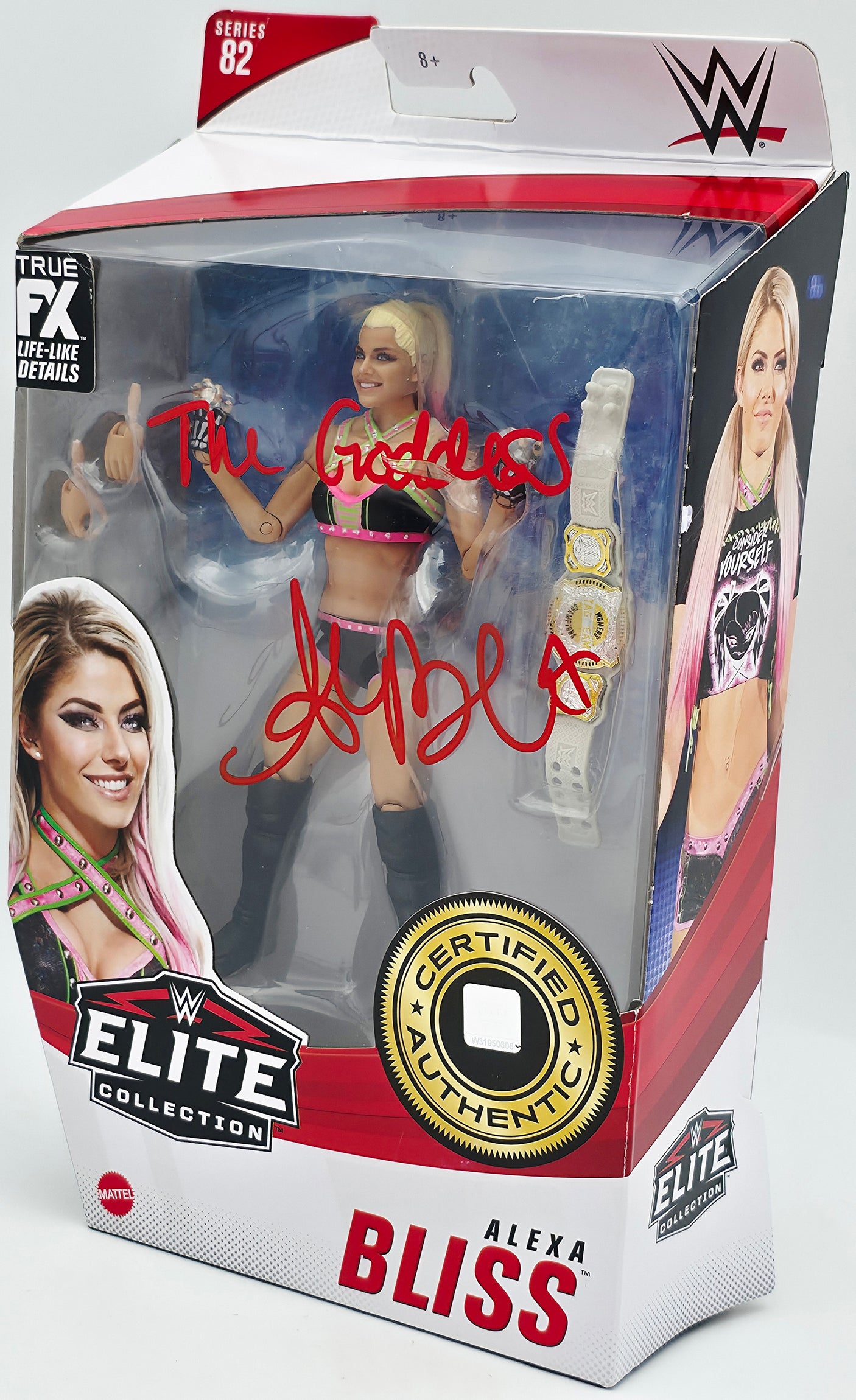 Alexa Bliss Autographed WWE Elite Collection #82 Action Figure "The Goddess" Beckett BAS Witness #WK90189