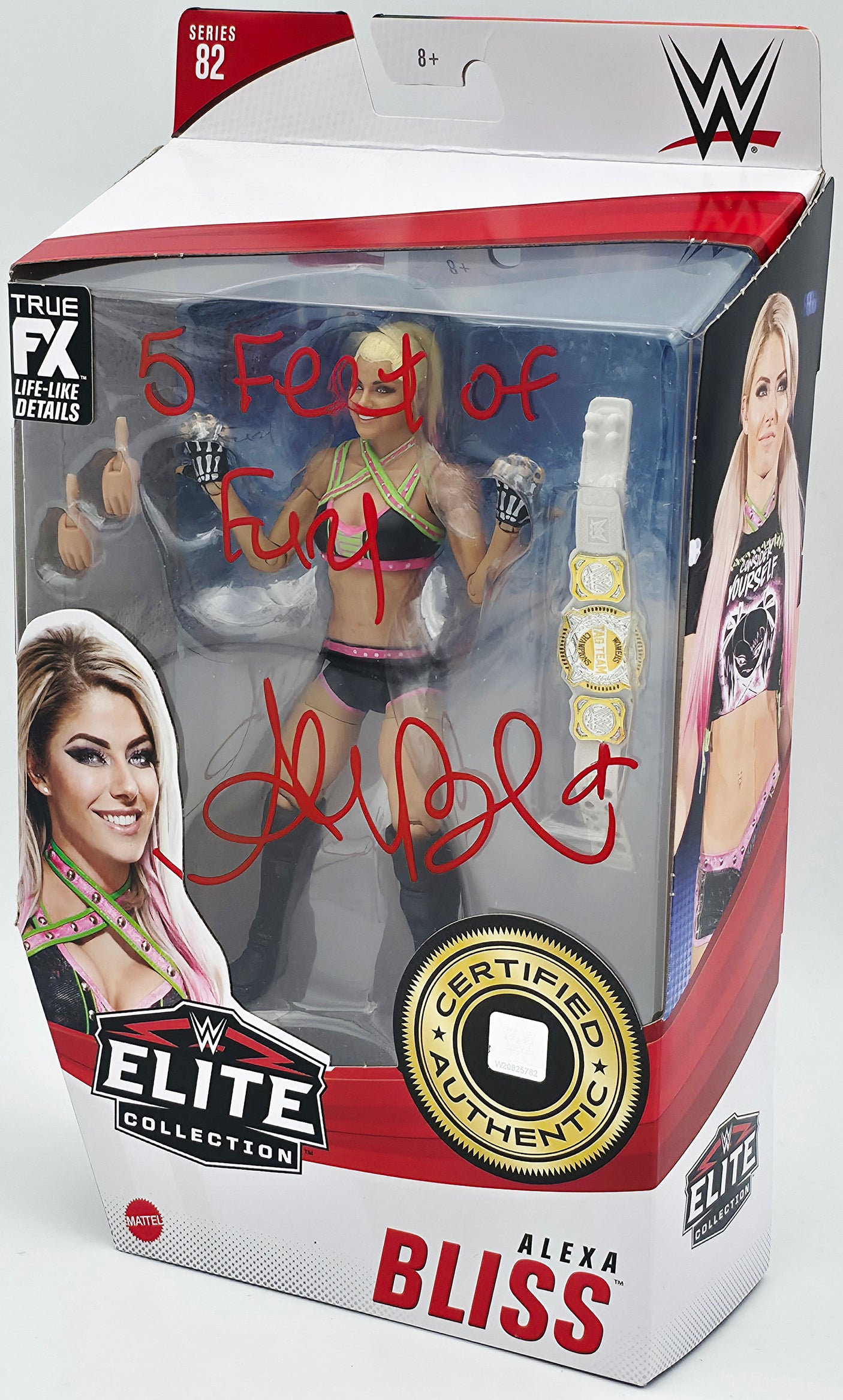Alexa Bliss Autographed WWE Elite Collection #82 Action Figure "5 Feet of Fury" Beckett BAS Witness #WK90147