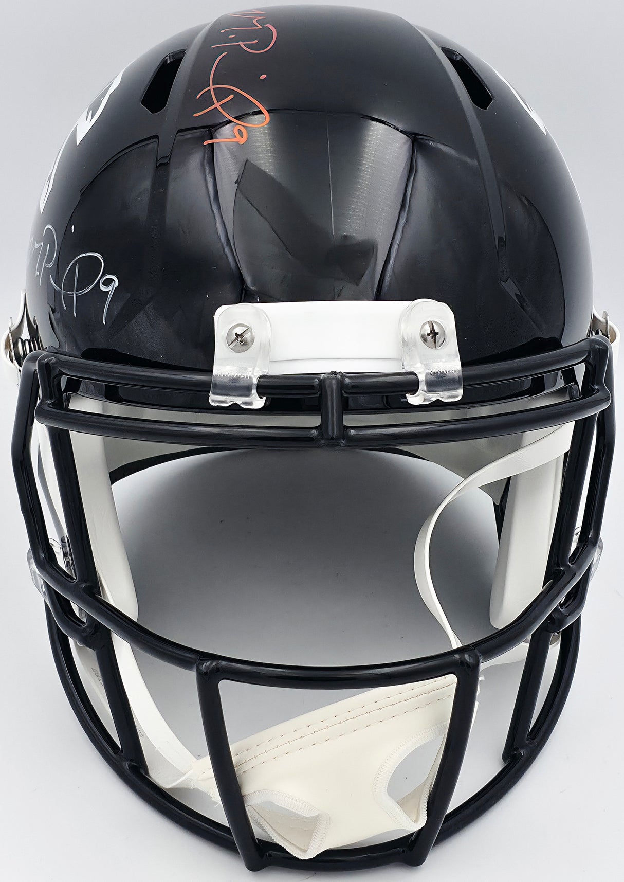 Michael Penix Jr Autographed Atlanta Falcons Alternate Black Full Size Speed Replica Helmet (Signed Twice) Beckett BAS Witness #2W906157