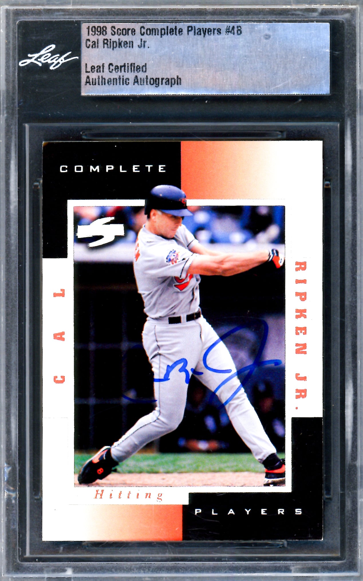 Cal Ripken Jr. Autographed 1998 Score Complete Players Card #4B Baltimore Orioles Leaf SKU #243525