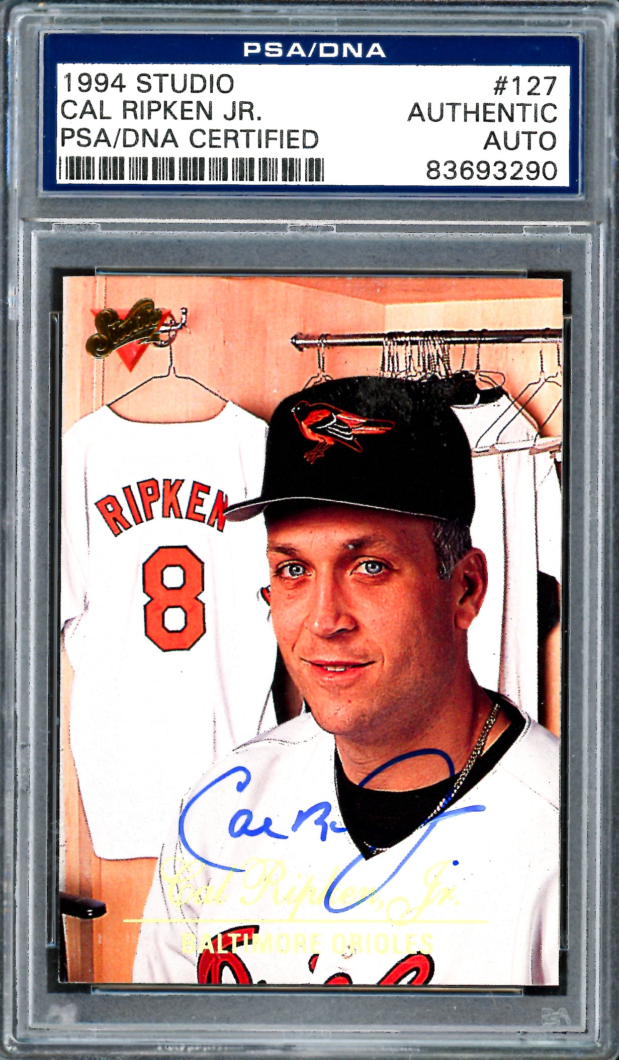 Cal Ripken Jr. Autographed 1994 Studio Card #127 Baltimore Orioles PSA/DNA #83693290