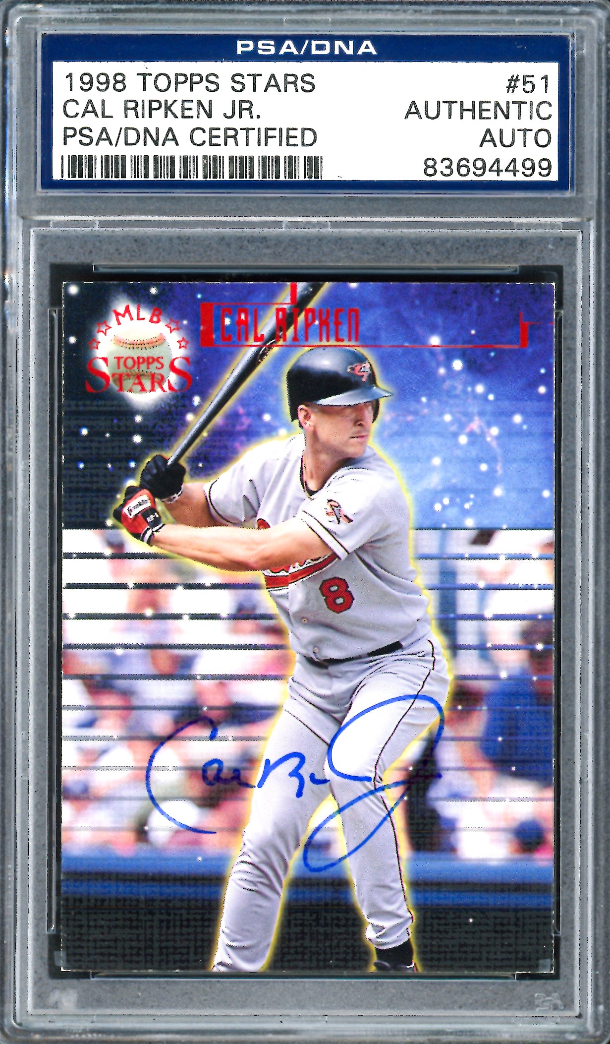 Cal Ripken Jr. Autographed 1998 Topps Stars Card #51 Baltimore Orioles PSA/DNA #83694499