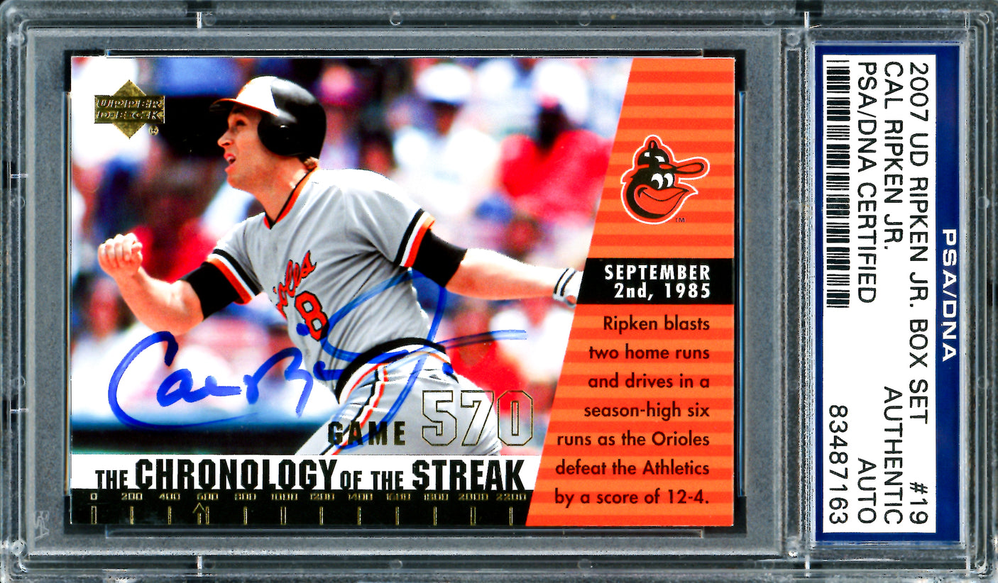 Cal Ripken Jr. Autographed 2007 UD Ripken Jr. Box Set Card #19 Baltimore Orioles PSA/DNA #83487163