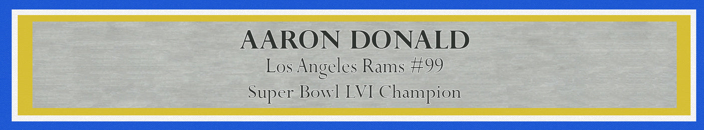 Aaron Donald Autographed Framed 8x10 Photo Los Angeles Rams Spotlight Beckett BAS Witness Stock #230197