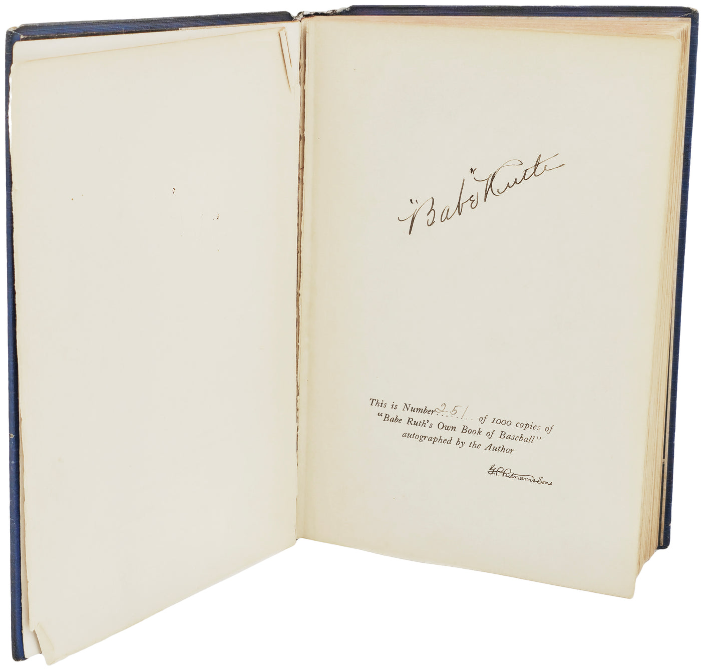 Babe Ruth Autographed 'Babe Ruth's Own Book of Baseball' Book New York Yankees JSA #YY60760
