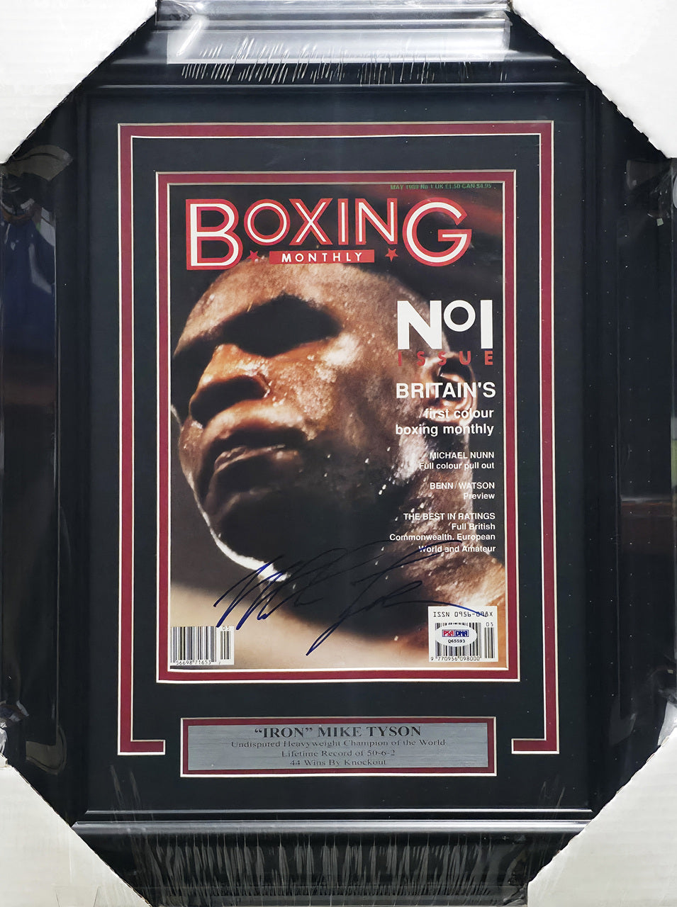 Mike Tyson Autographed Framed 8.5x11 Boxing Magazine Cover PSA/DNA #Q65593