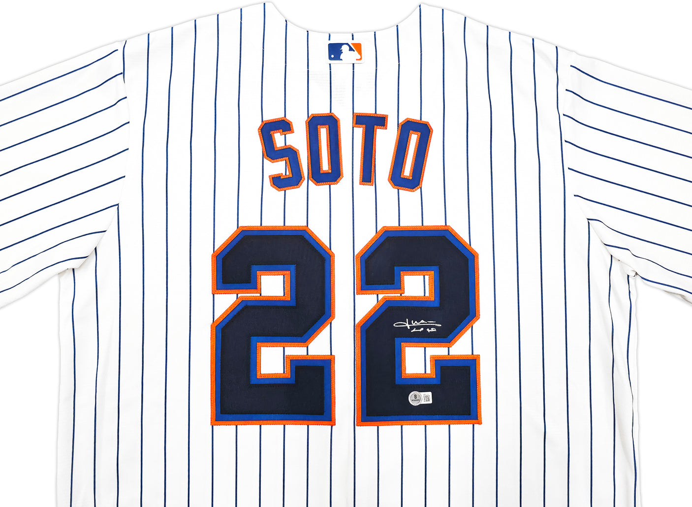 New York Mets Juan Soto Autographed White Nike Jersey Size XL Beckett BAS QR Stock #242672