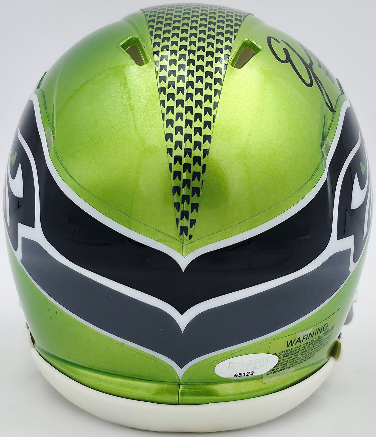Ernest Jones IV Autographed Seattle Seahawks Flash Green Speed Mini Helmet MCS Holo Stock #242557