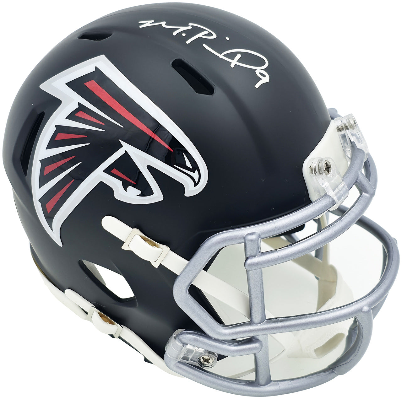 Michael Penix Jr. Autographed Atlanta Falcons Black Speed Mini Helmet Beckett BAS Witness Stock #242576