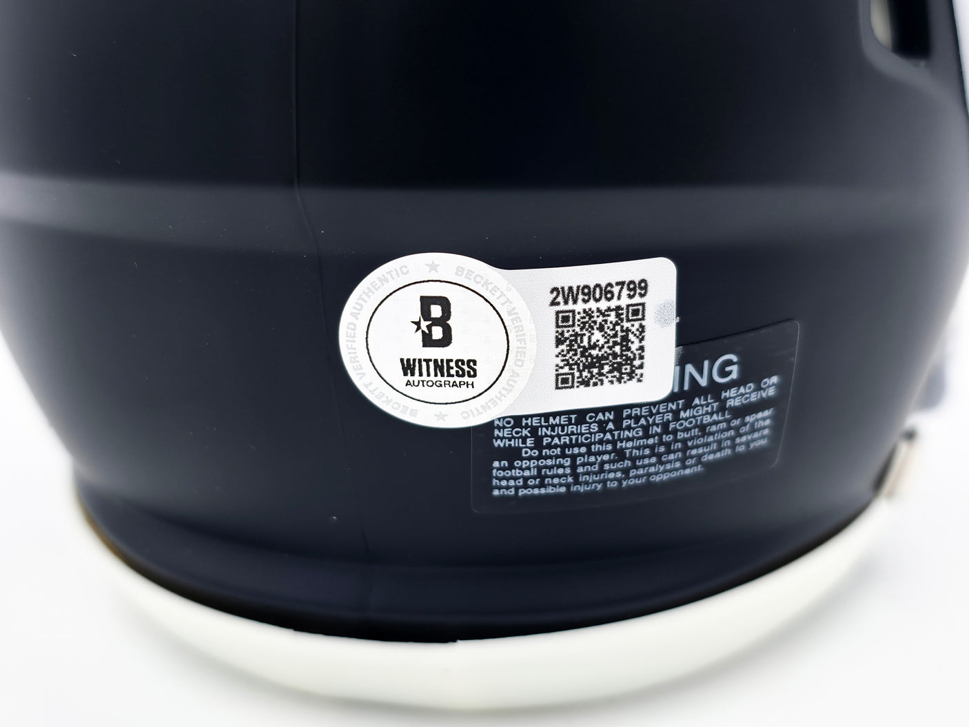 Michael Penix Jr. Autographed Atlanta Falcons Black Speed Mini Helmet Beckett BAS Witness Stock #242576