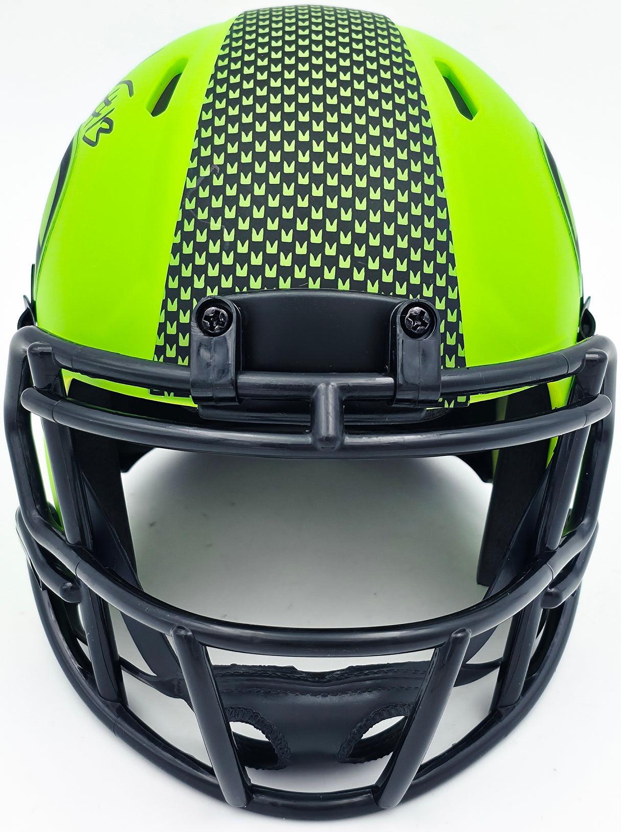 Ernest Jones IV Autographed Seattle Seahawks Rave Green Speed Mini Helmet MCS Holo Stock #242556