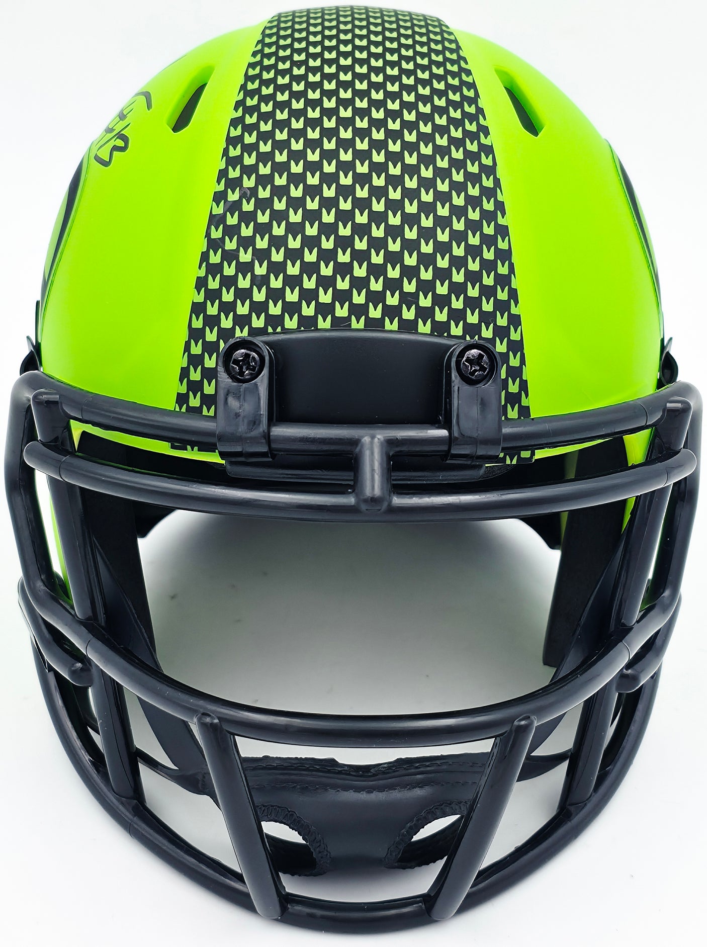 Ernest Jones IV Autographed Seattle Seahawks Rave Green Speed Mini Helmet MCS Holo Stock #242556