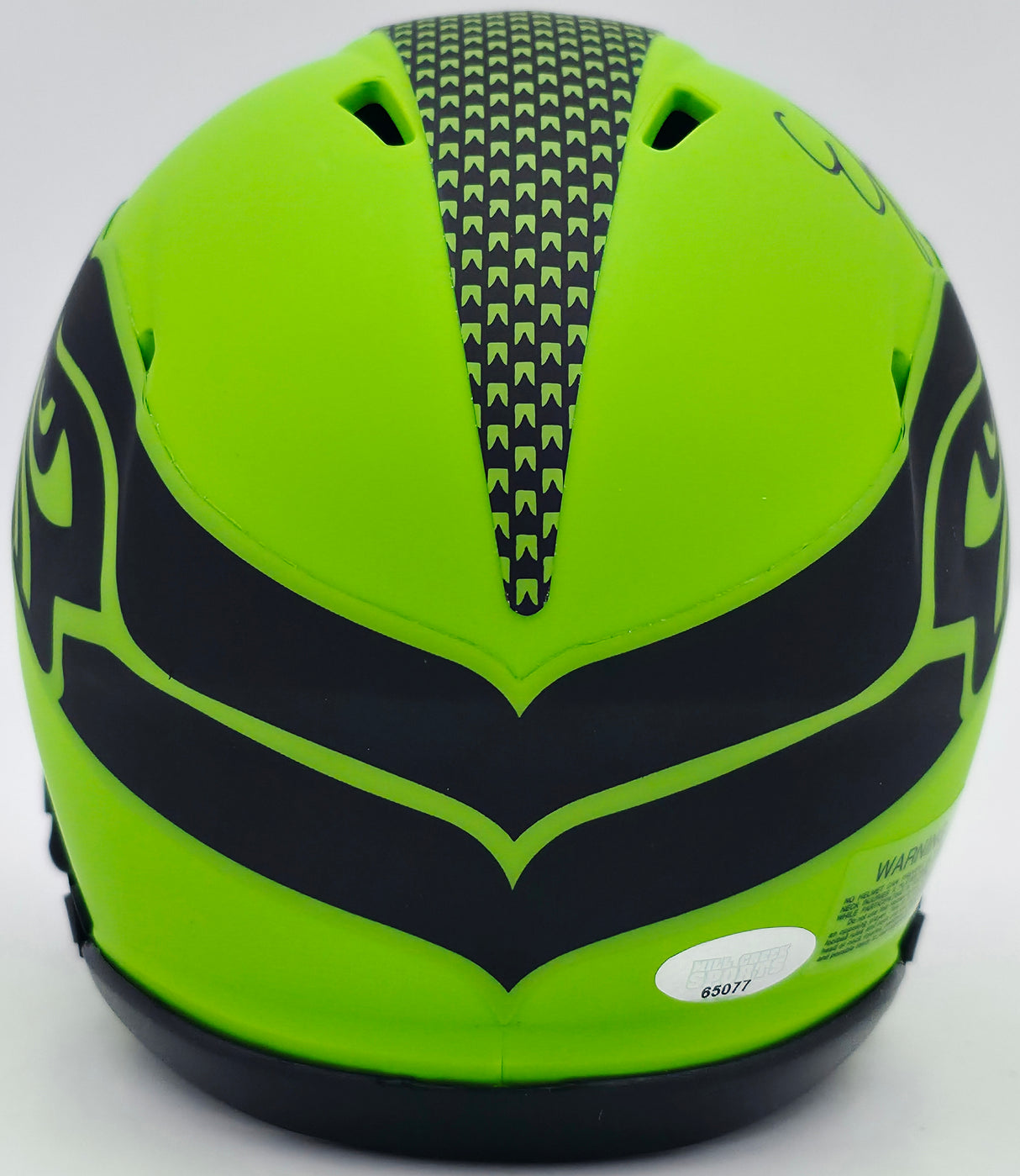 Ernest Jones IV Autographed Seattle Seahawks Rave Green Speed Mini Helmet MCS Holo Stock #242556
