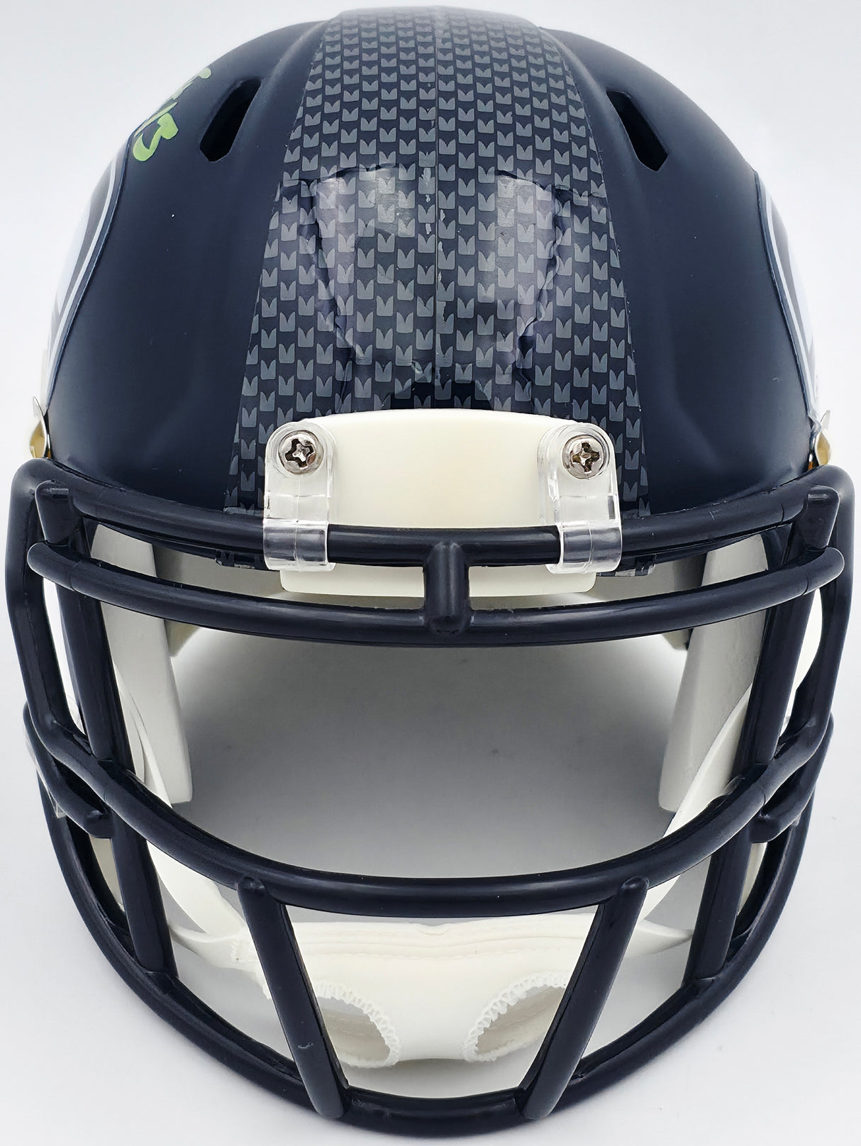 Ernest Jones IV Autographed Seattle Seahawks Blue Speed Mini Helmet MCS Holo Stock #242554