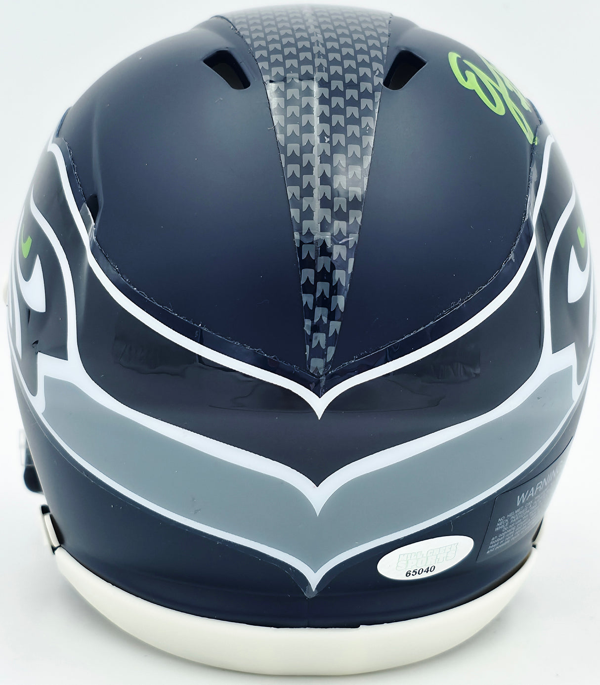 Ernest Jones IV Autographed Seattle Seahawks Blue Speed Mini Helmet MCS Holo Stock #242554