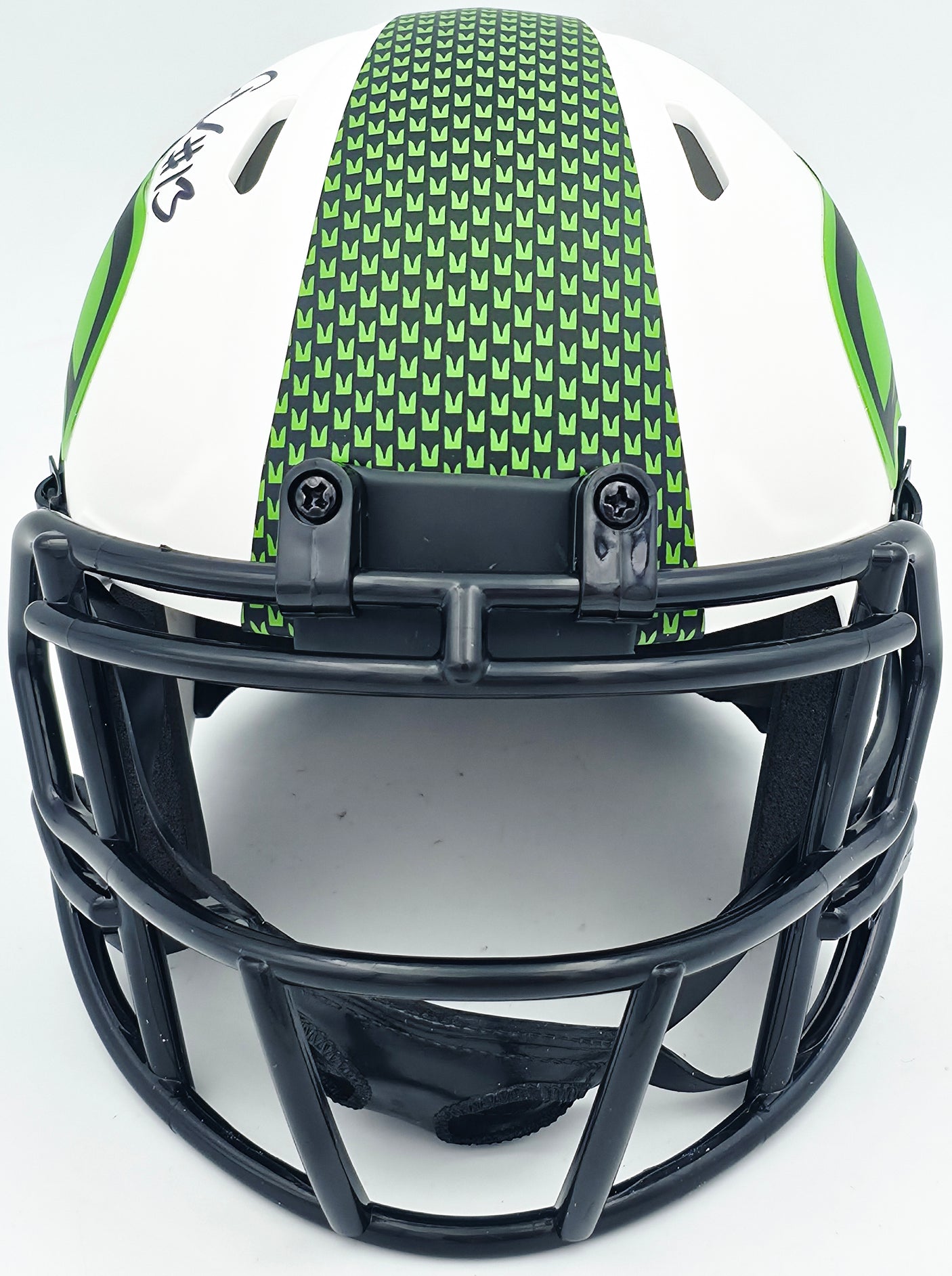 Ernest Jones IV Autographed Seattle Seahawks Lunar Eclipse White Speed Mini Helmet MCS Holo Stock #242555
