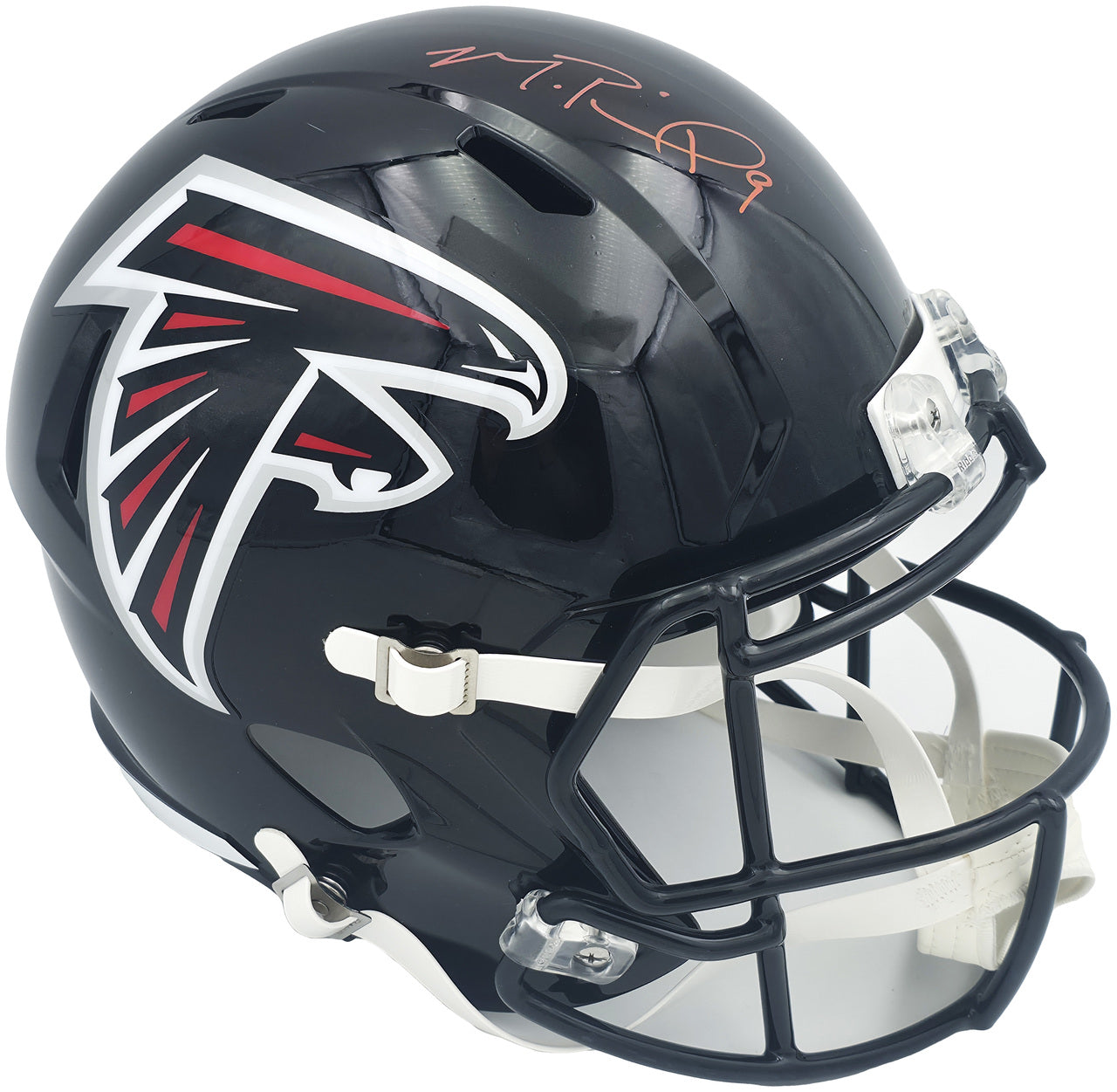 Michael Penix Jr. Autographed Atlanta Falcons Black Full Size Speed Replica Helmet Beckett BAS Witness Stock #242570