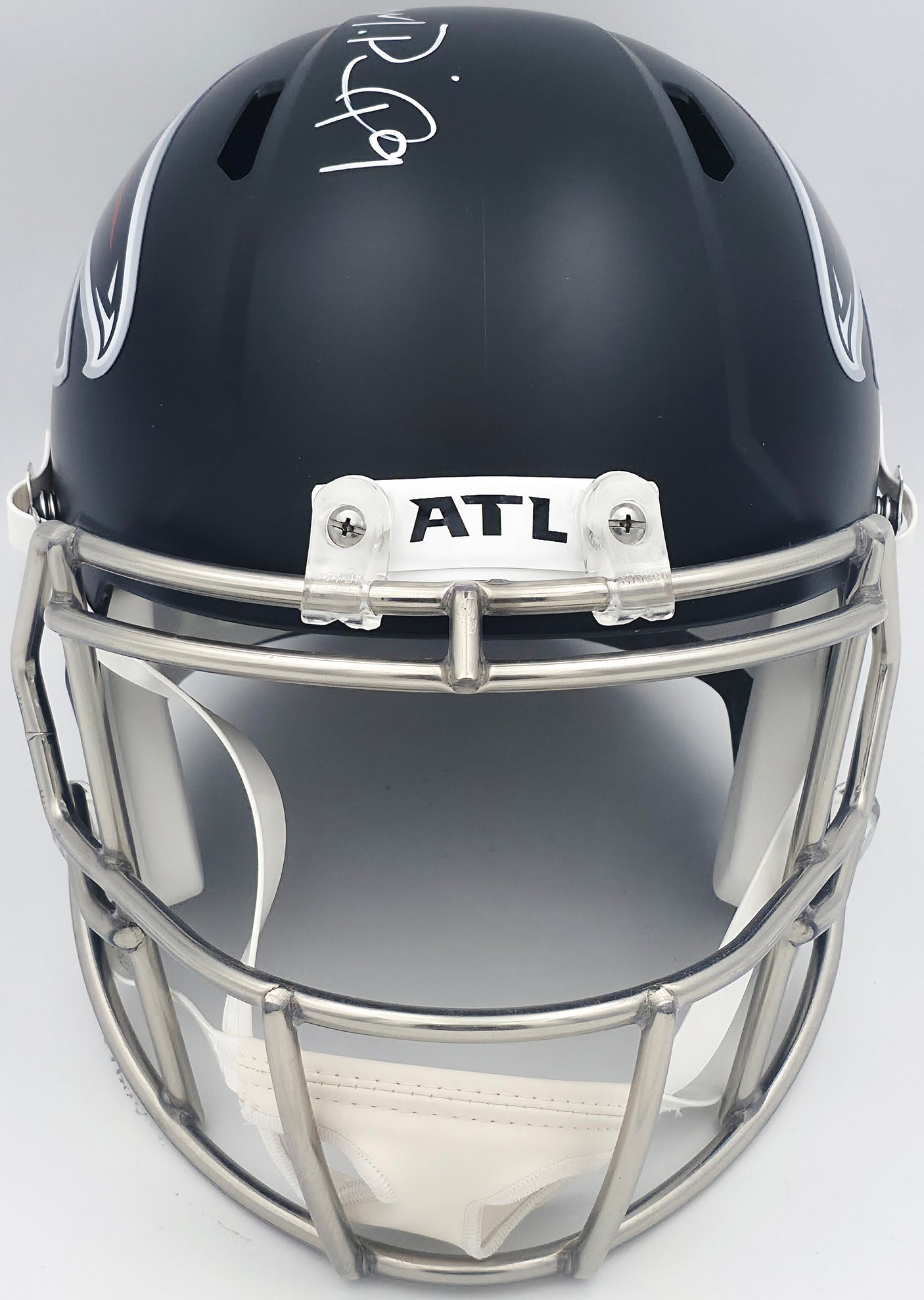 Michael Penix Jr. Autographed Atlanta Falcons 2020 Alternate Black Full Size Speed Replica Helmet Beckett BAS Witness Stock #242567