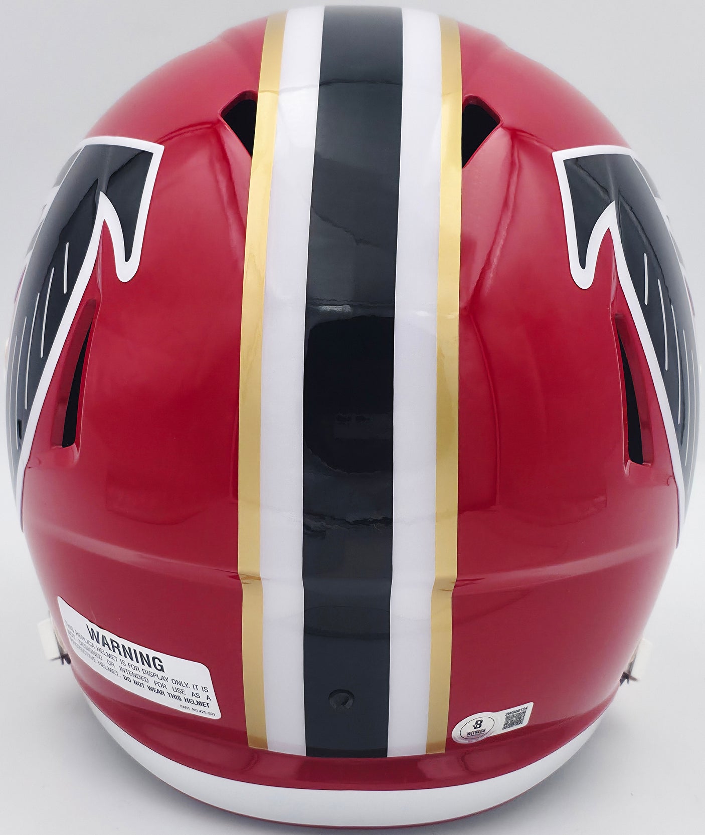 Michael Penix Jr. Autographed Atlanta Falcons 1966-69 Throwback Red Full Size Speed Replica Helmet Beckett BAS Witness Stock #242566