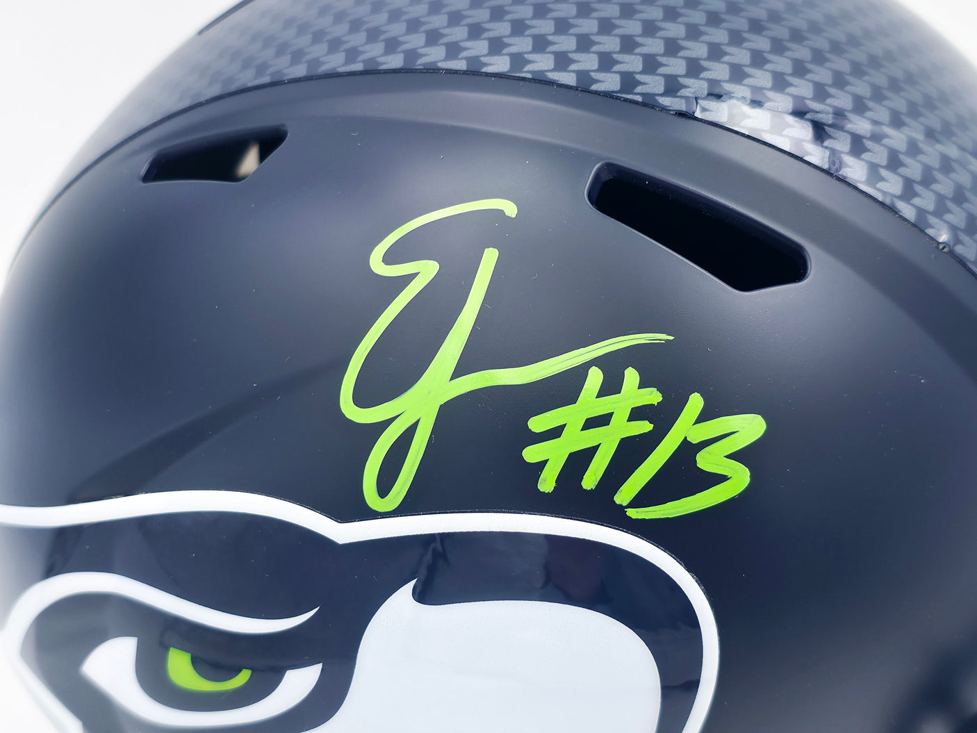 Ernest Jones IV Autographed Seattle Seahawks Full Size Speed Replica Helmet MCS Holo Stock #242553