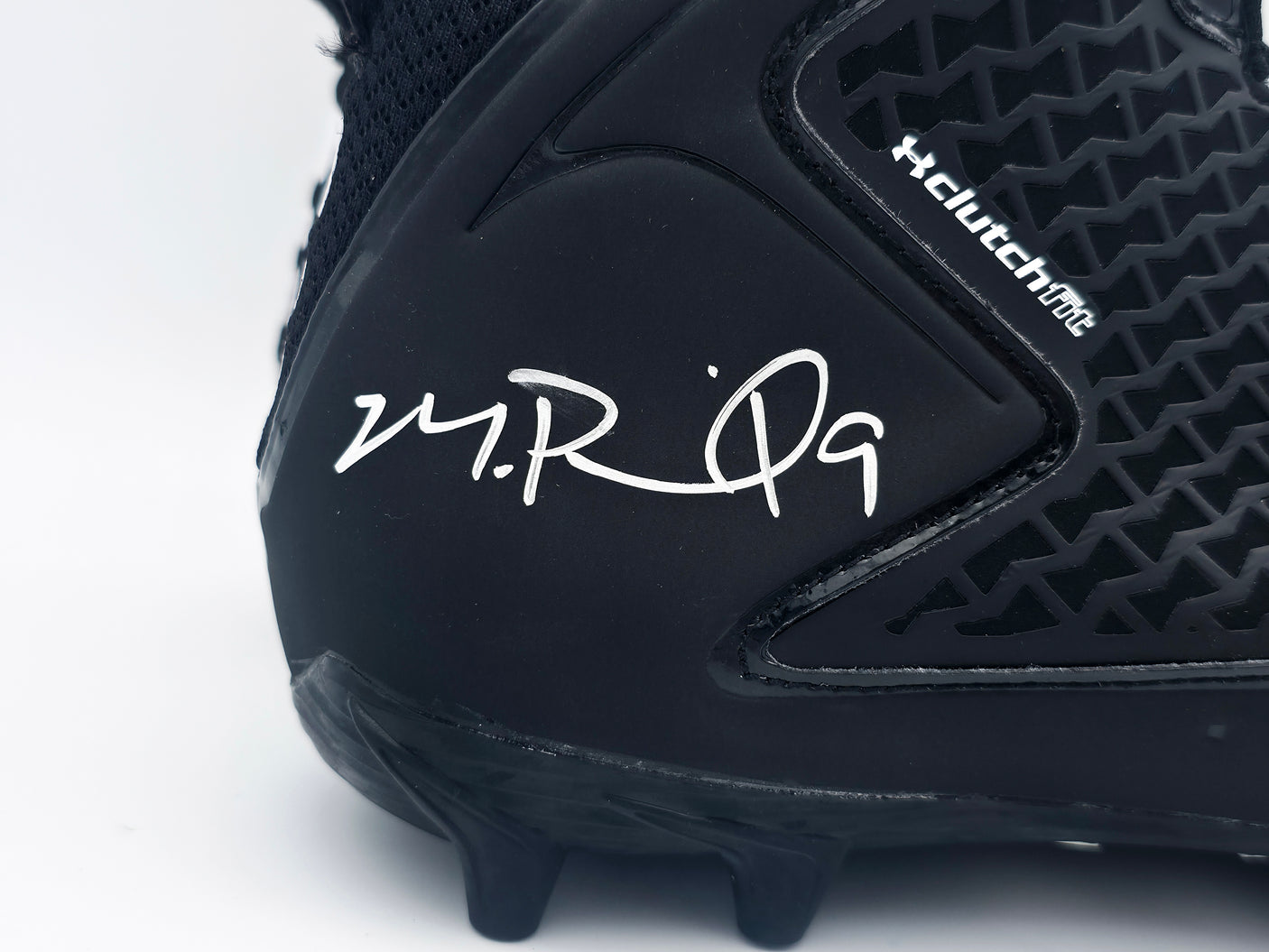 Michael Penix Jr. Autographed Pair of Black Under Armour Team Fierce MC Cleats Atlanta Falcons Size 13 Beckett BAS Witness Stock #242579