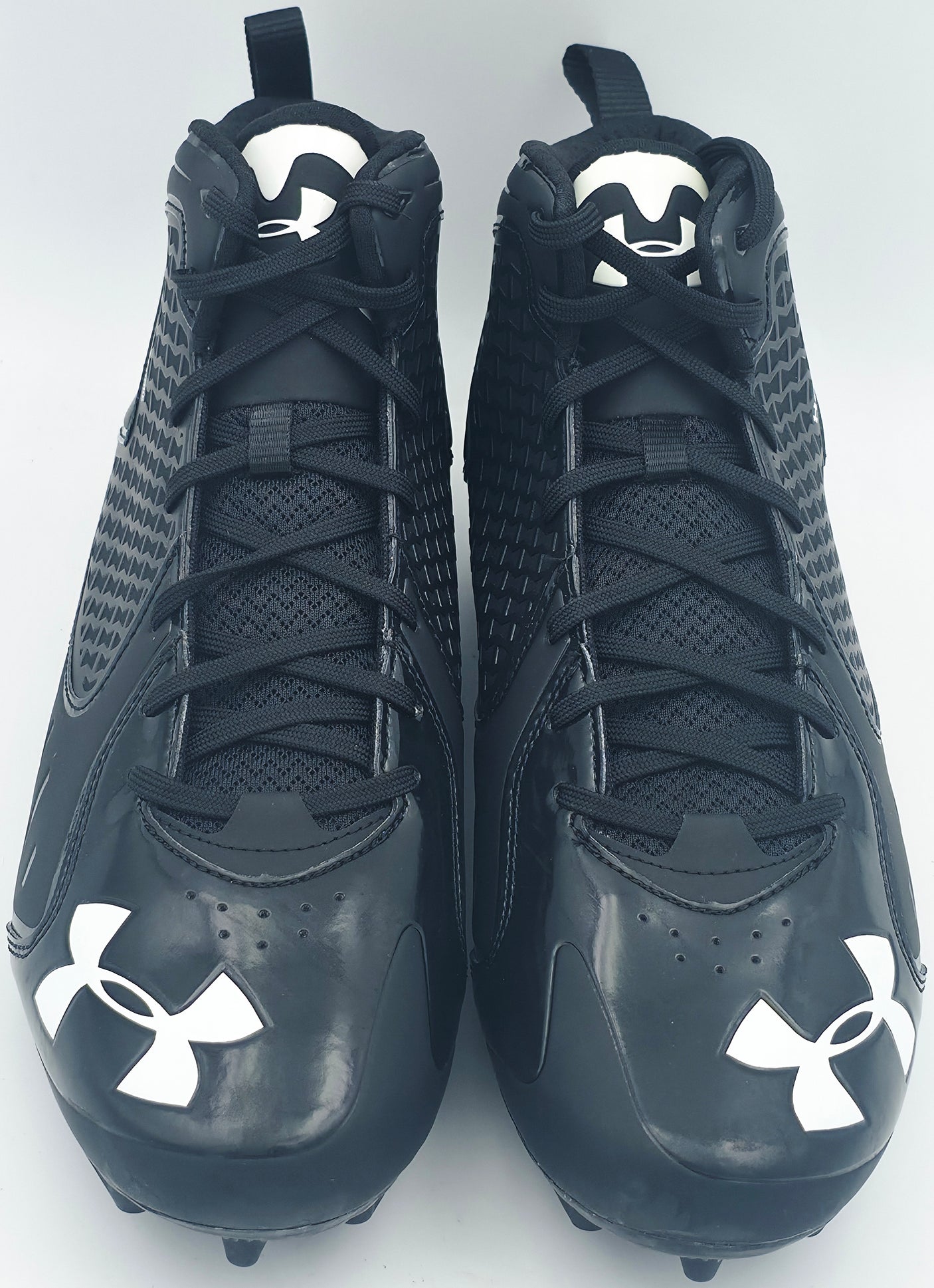 Michael Penix Jr. Autographed Pair of Black Under Armour Team Fierce MC Cleats Atlanta Falcons Size 13 Beckett BAS Witness Stock #242579