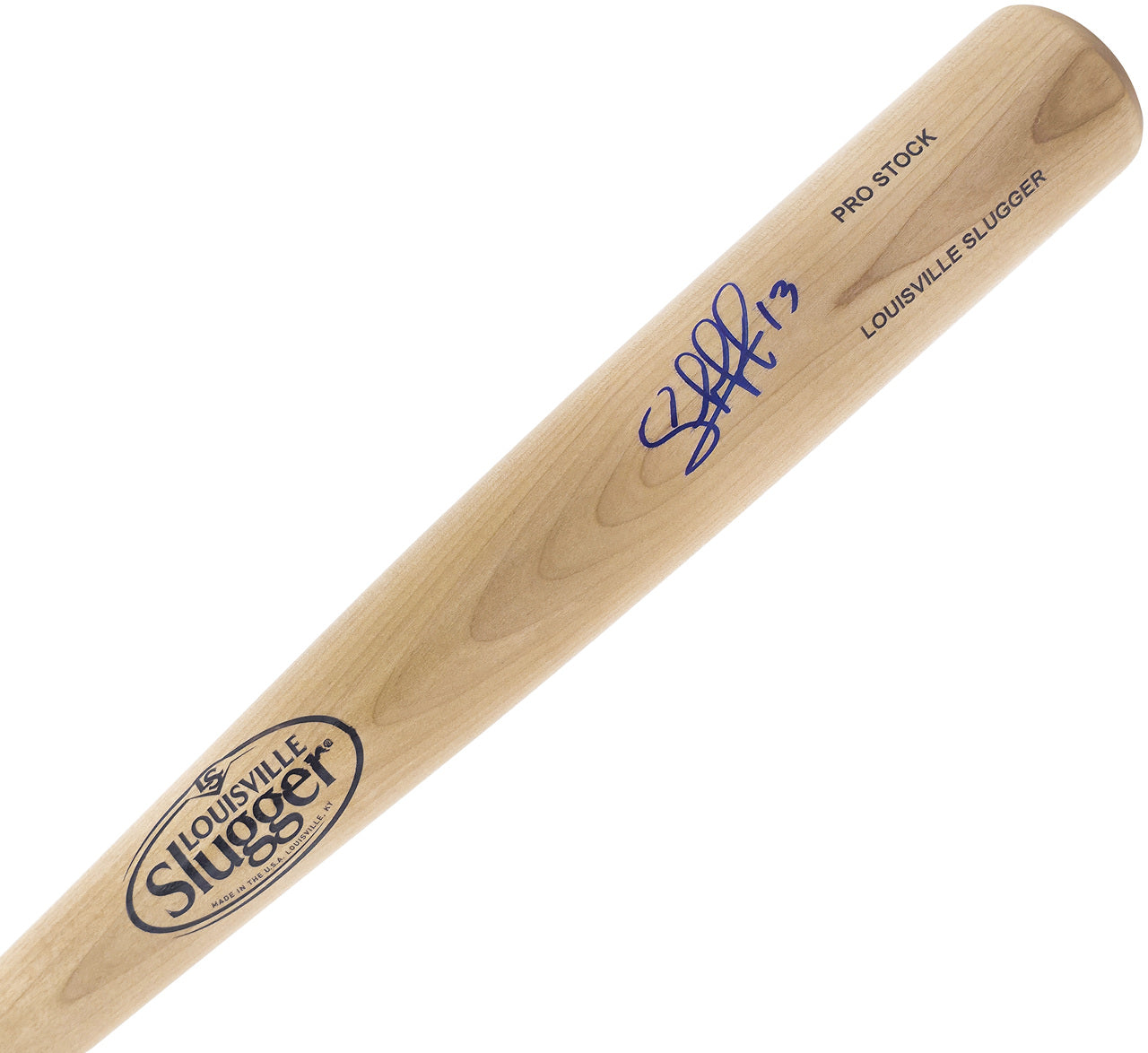Salvador Perez Autographed Blonde Louisville Slugger Pro Stock Baseball Bat Kansas City Royals Beckett BAS Witness Stock #241629