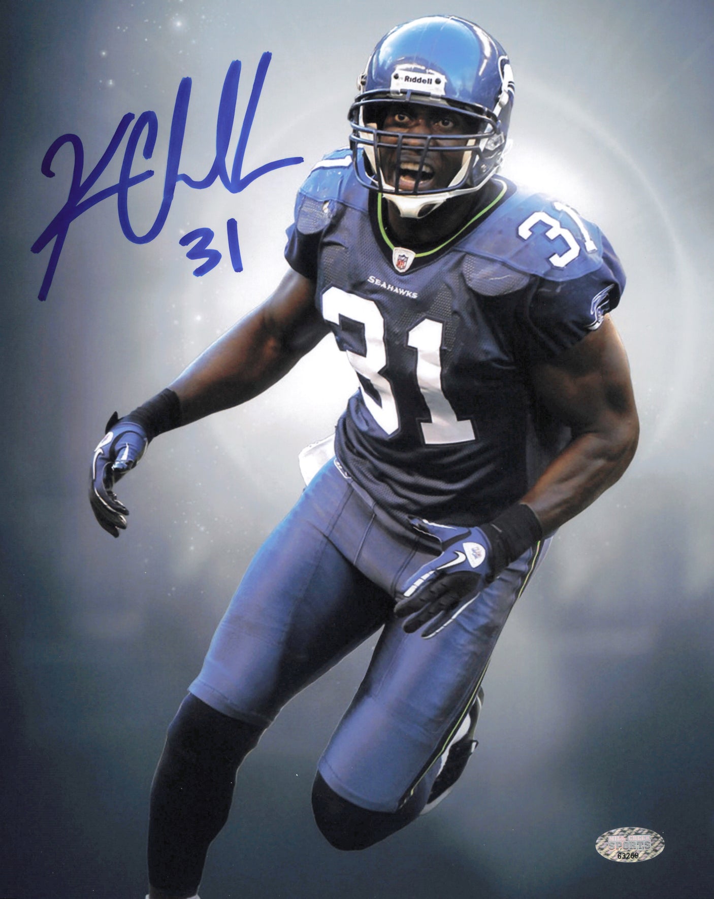 Kam Chancellor Autographed 8x10 Photo Seattle Seahawks MCS Holo #63269