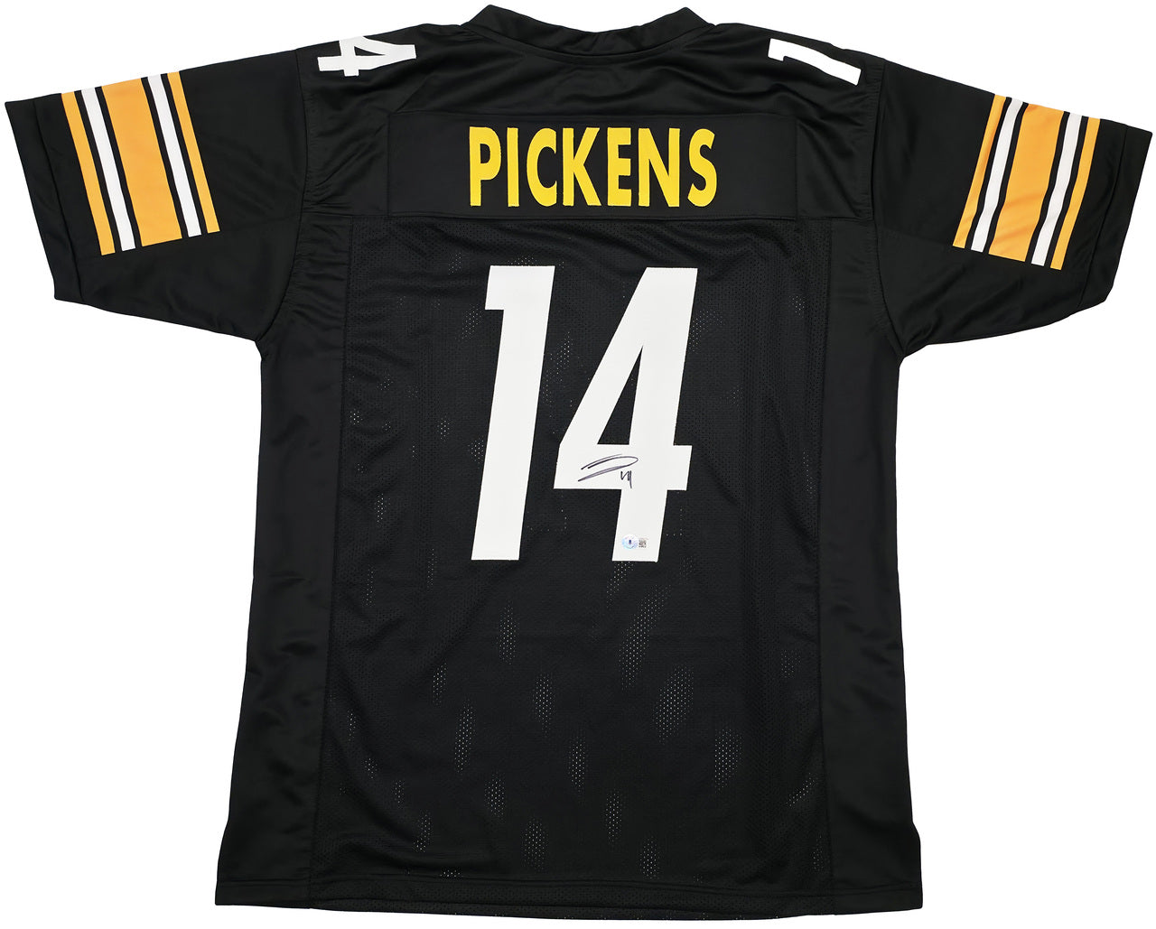 Pittsburgh Steelers George Pickens Autographed Black Jersey Beckett BAS QR Stock #243092