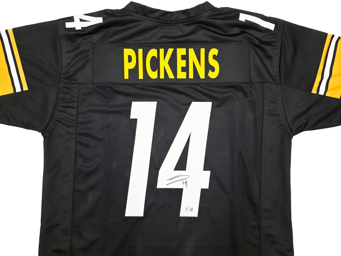 Pittsburgh Steelers George Pickens Autographed Black Jersey Beckett BAS QR Stock #243092