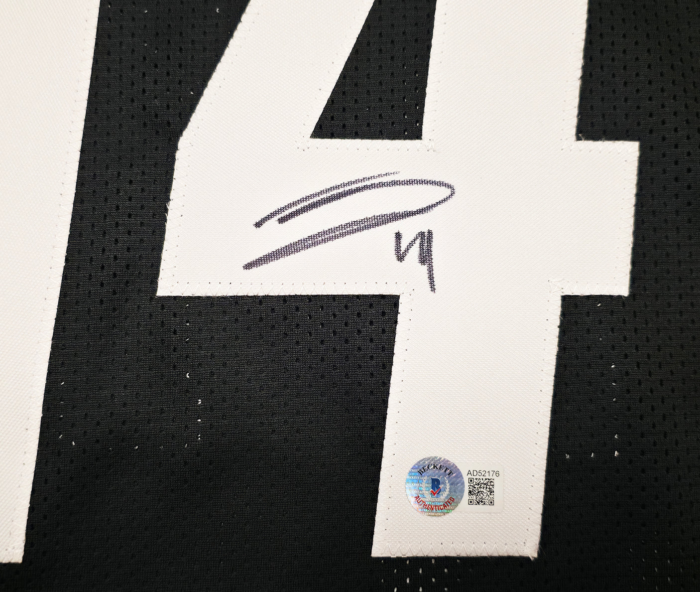 Pittsburgh Steelers George Pickens Autographed Black Jersey Beckett BAS QR Stock #243092