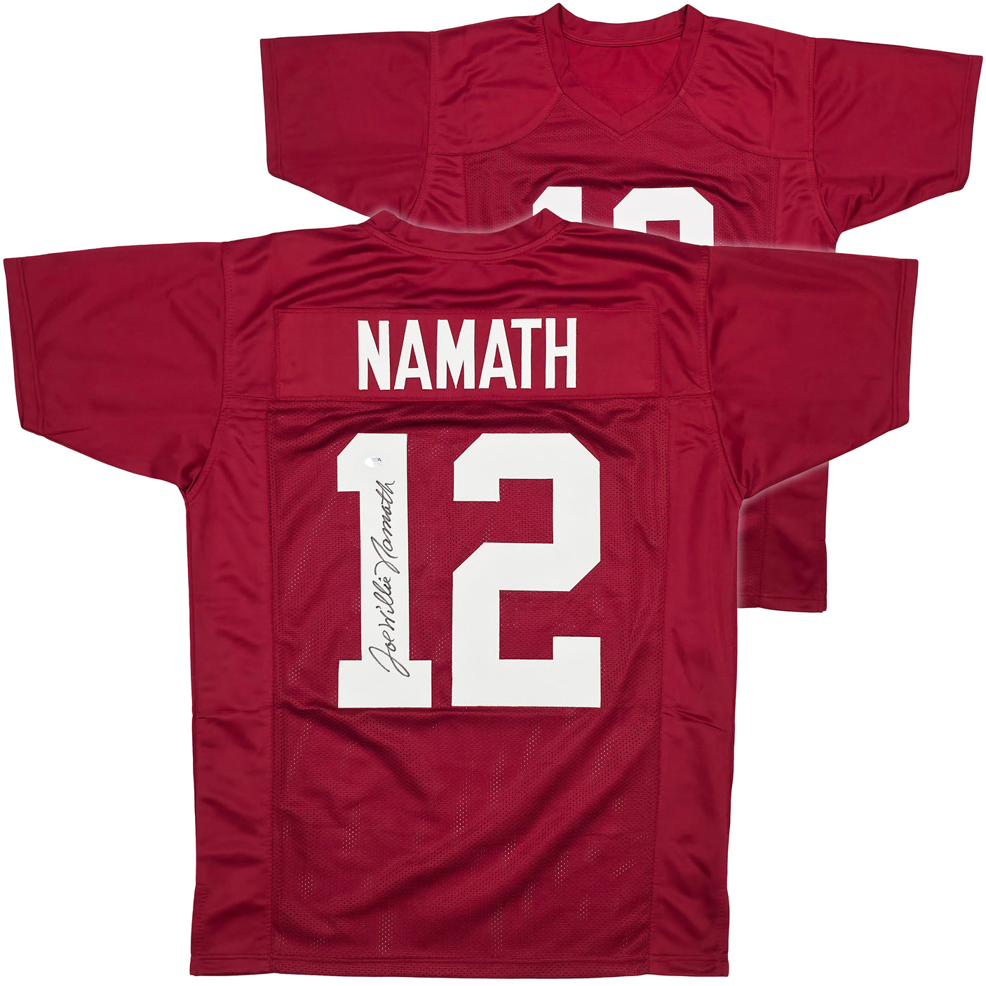 Alabama Crimson Tide Joe Namath Autographed Maroon Jersey "Willie" PSA/DNA Stock #243280