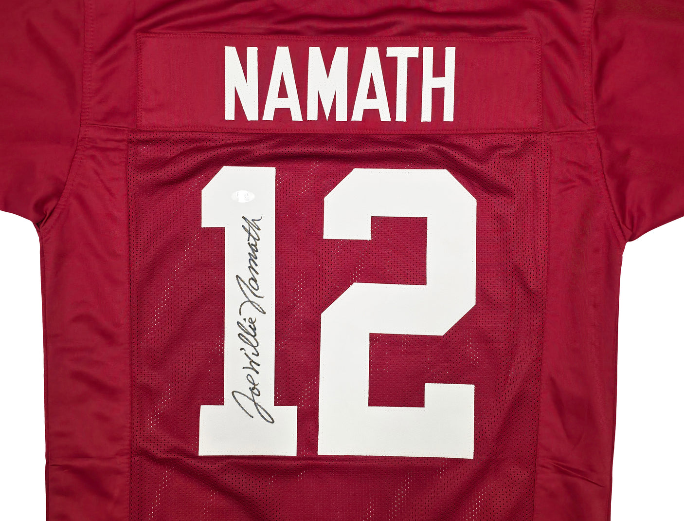 Alabama Crimson Tide Joe Namath Autographed Maroon Jersey "Willie" PSA/DNA Stock #243280