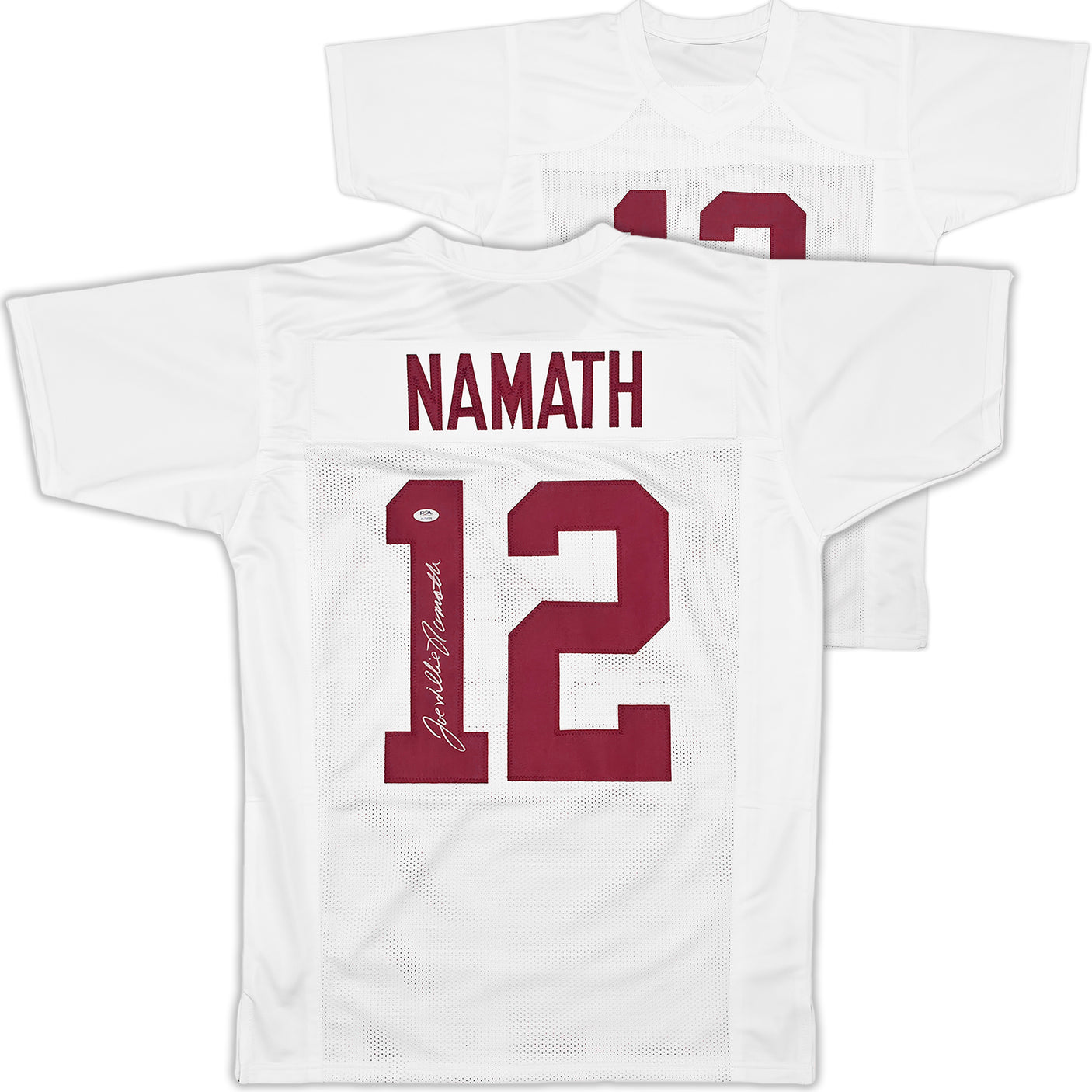 Alabama Crimson Tide Joe Namath Autographed White Jersey "Willie" PSA/DNA Stock #243279
