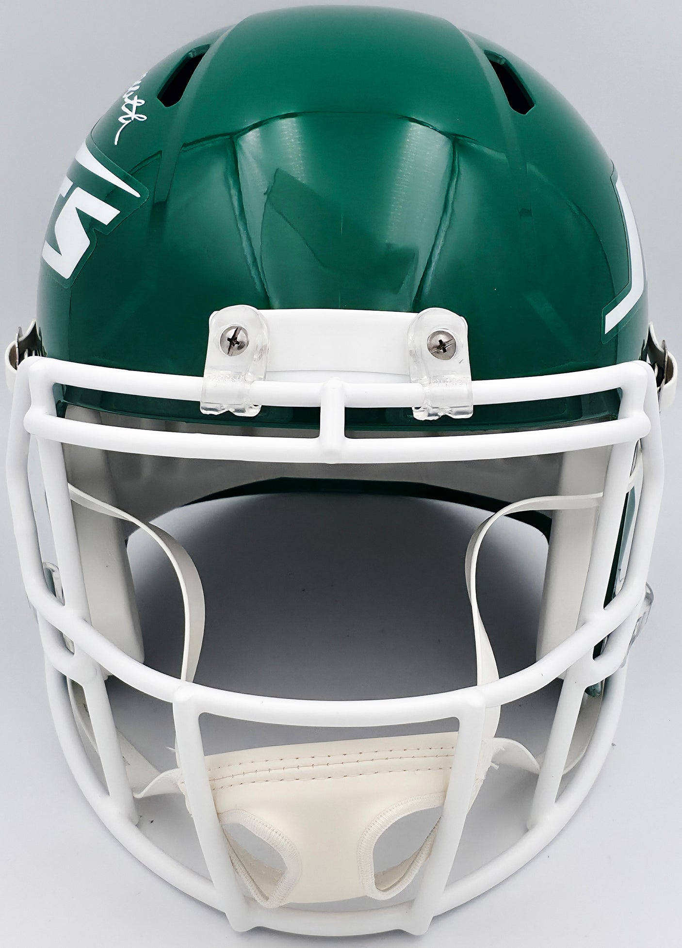 Joe Namath Autographed New York Jets 1978-89 Throwback Green Full Size Speed Replica Helmet PSA/DNA Stock #243281