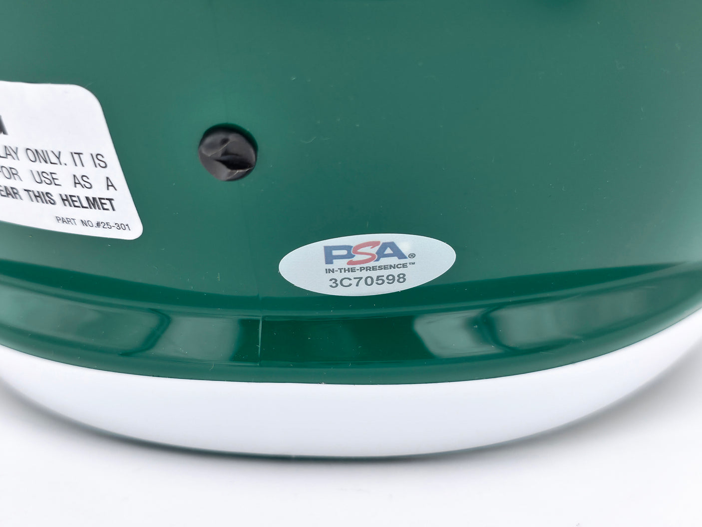 Joe Namath Autographed New York Jets 1978-89 Throwback Green Full Size Speed Replica Helmet PSA/DNA Stock #243281