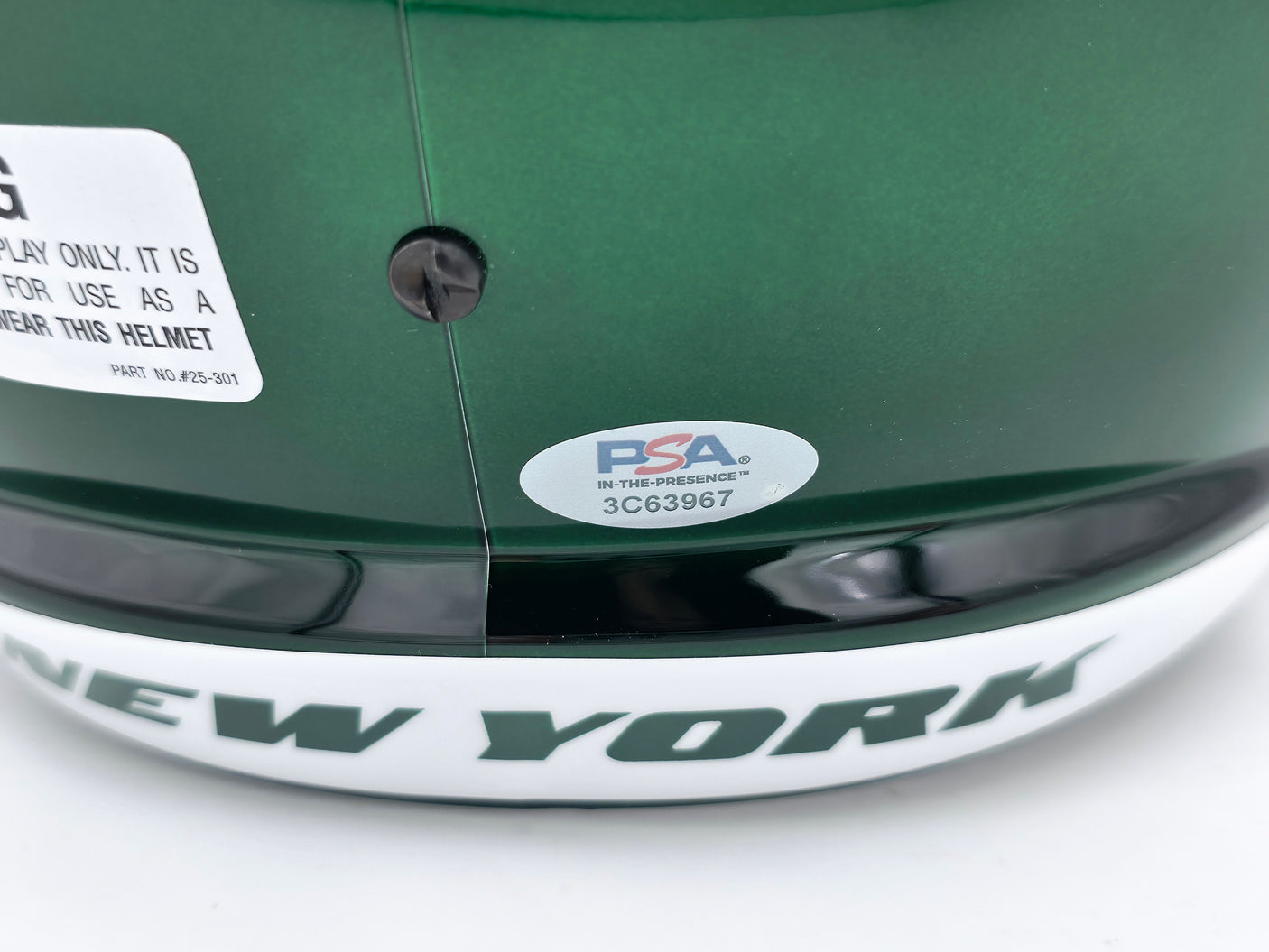 Joe Namath Autographed New York Jets 2024 Green Full Size Speed Replica Helmet PSA/DNA Stock #243282